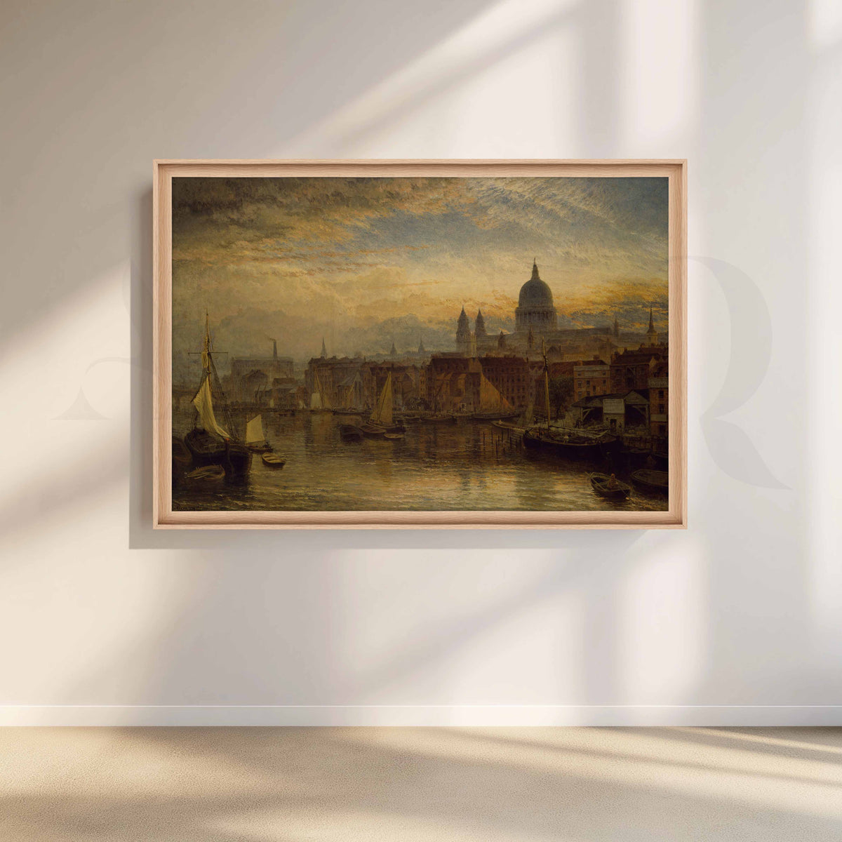 Vintage European Harbour Canvas Artwork – Asha Art Studio – Image 5