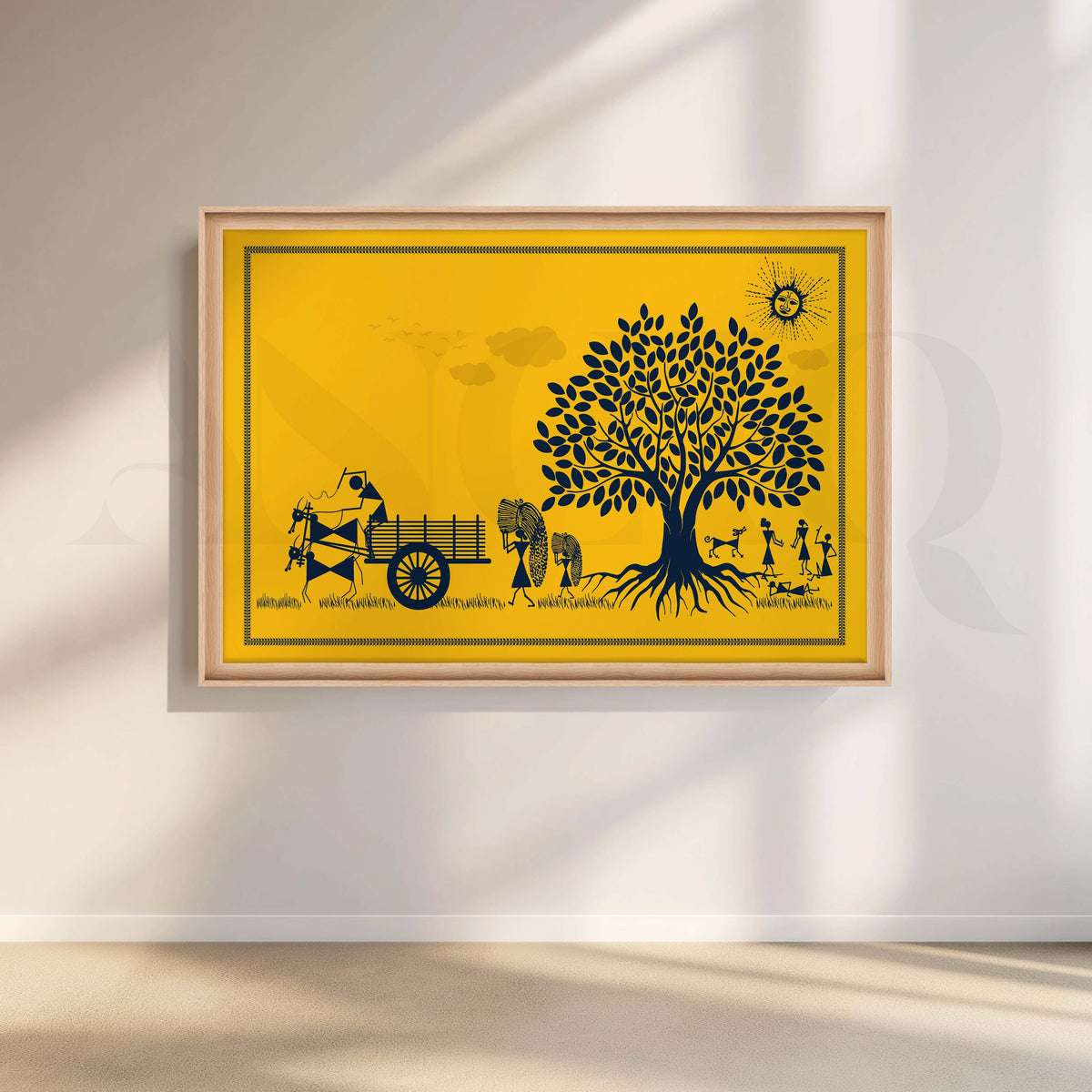 Tribal Tree of Life Village Folk Artwork – Asha Art Studio – Image 5