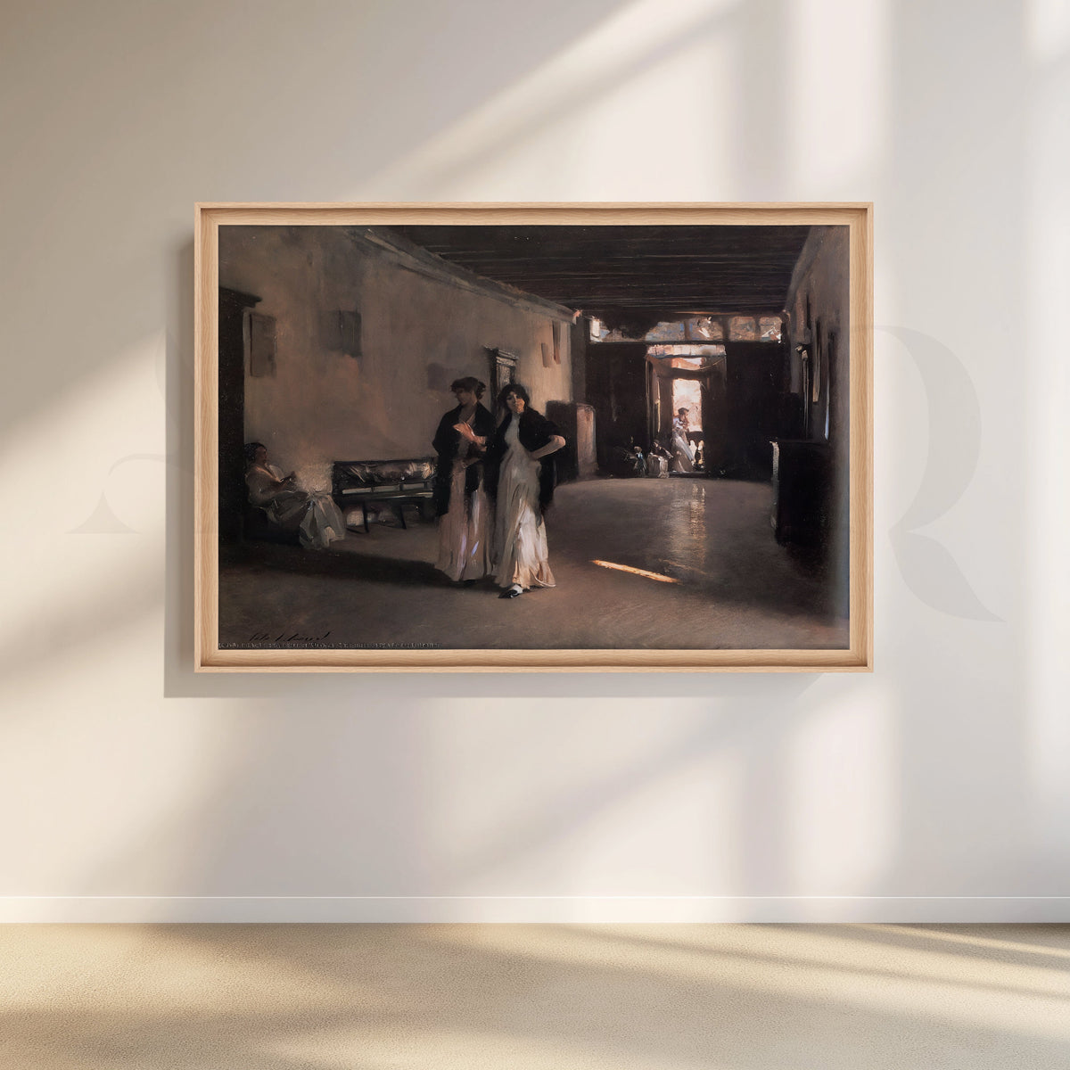 Spanish Cloister Stroll Canvas Artwork – Asha Art Studio – Image 5