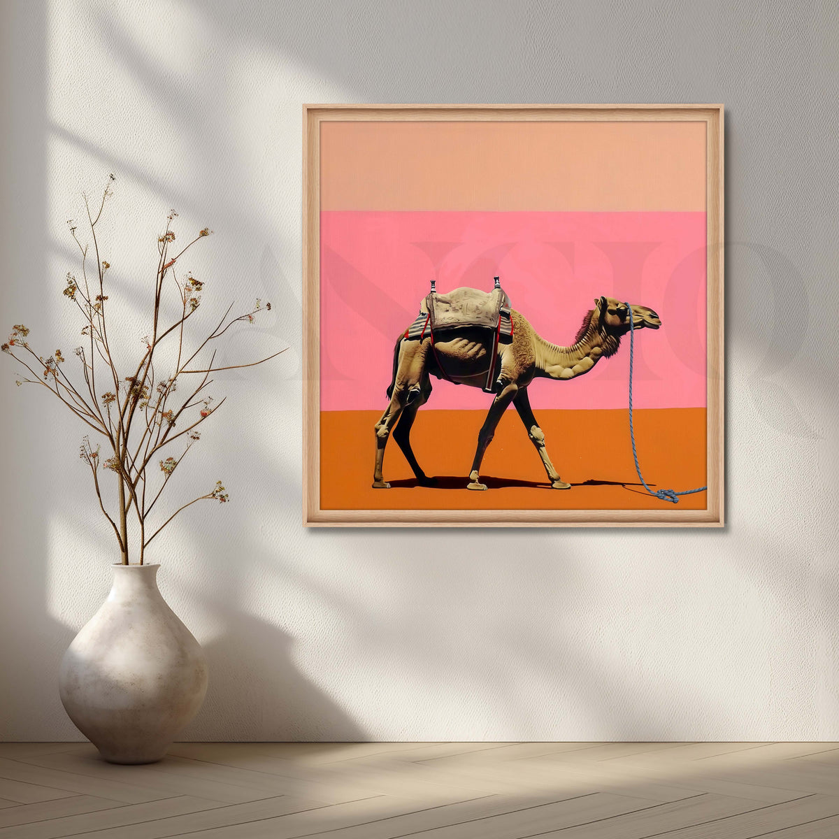 Contemporary Camel Canvas Artwork – Asha Art Studio – Image 5