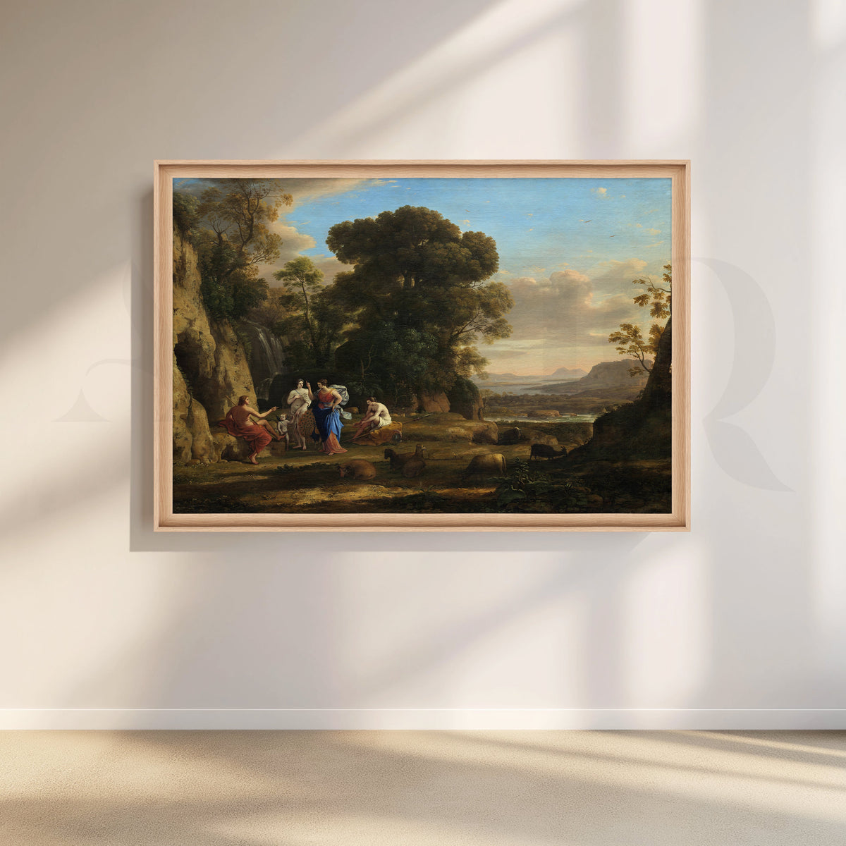Pastoral Dance by the Falls Canvas Artwork – Asha Art Studio – Image 5