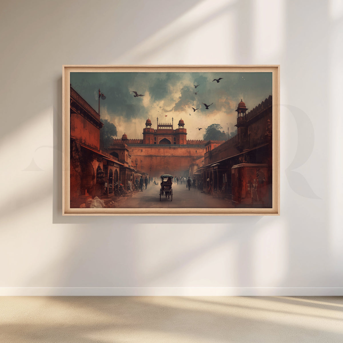 Red Fort Street View Canvas Artwork – Asha Art Studio – Image 5