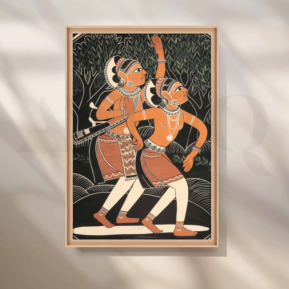 Traditional Indian Folk Dance Canvas Artwork – Asha Art Studio – Image 5
