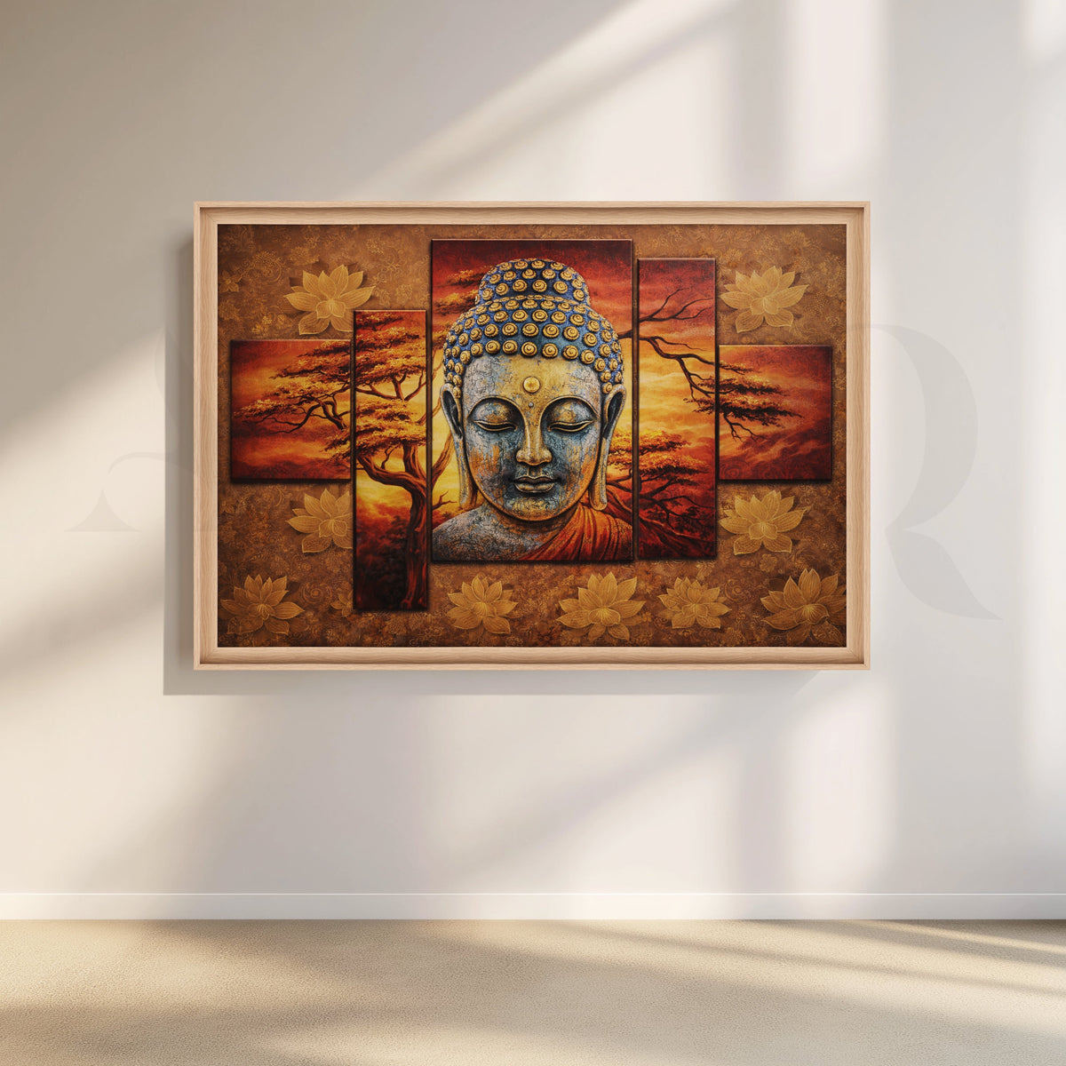 Buddha Serenity Panel Canvas Artwork – Asha Art Studio – Image 5