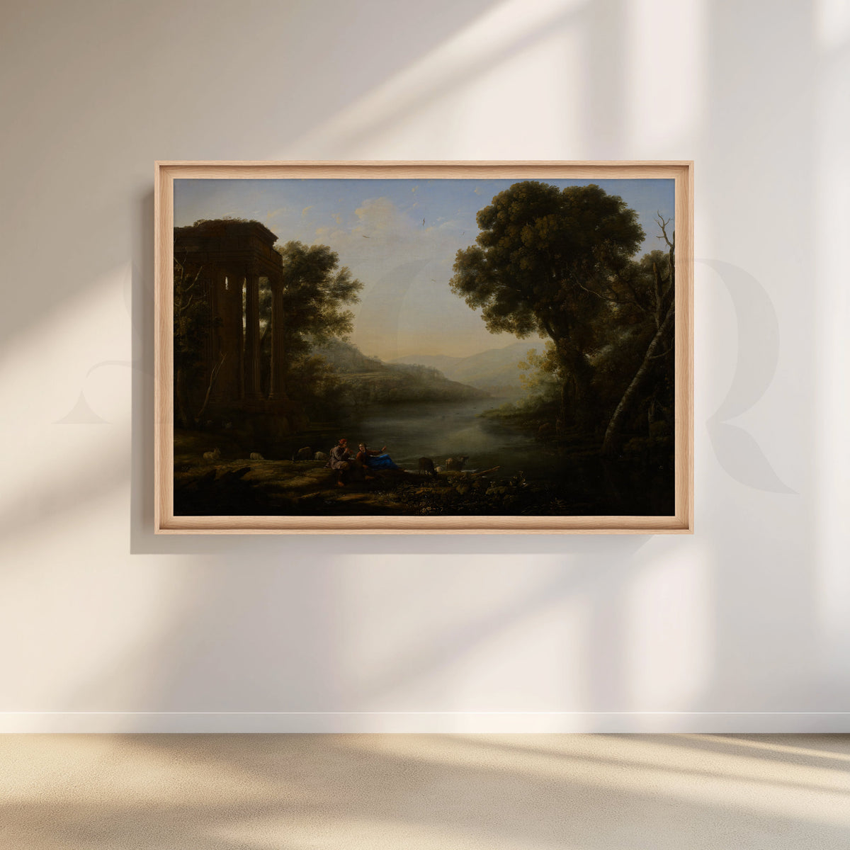 Arcadian River Ruins Canvas Artwork – Asha Art Studio – Image 5