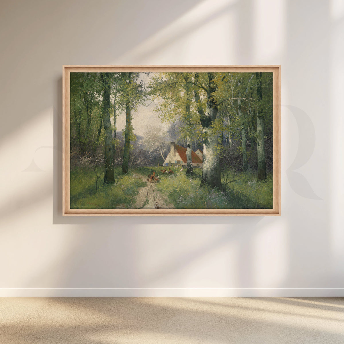 Forest Path to Cottage Canvas Artwork – Asha Art Studio – Image 5