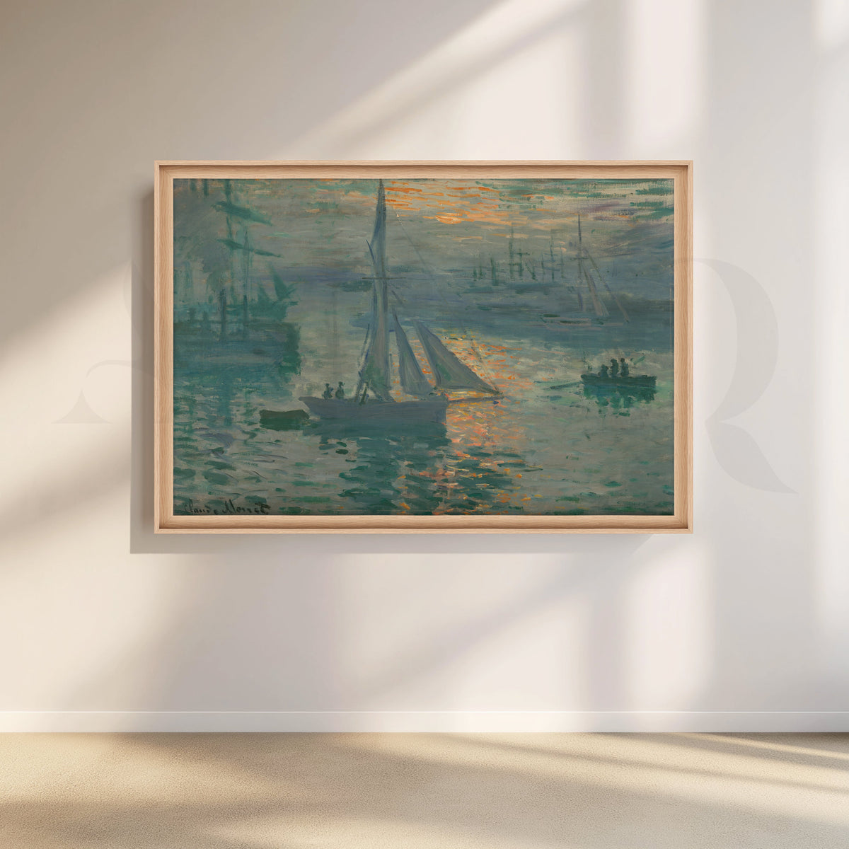 Harbor Glow Sailboats Canvas Artwork – Asha Art Studio – Image 5