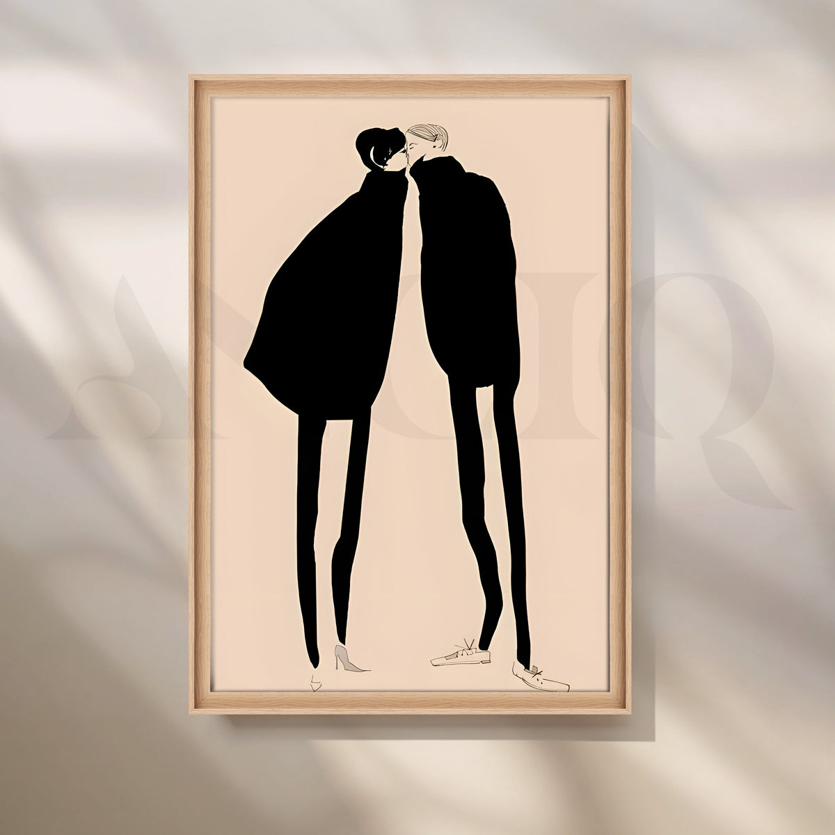 Romantic Silhouette Couple Canvas Artwork – Asha Art Studio – Image 5