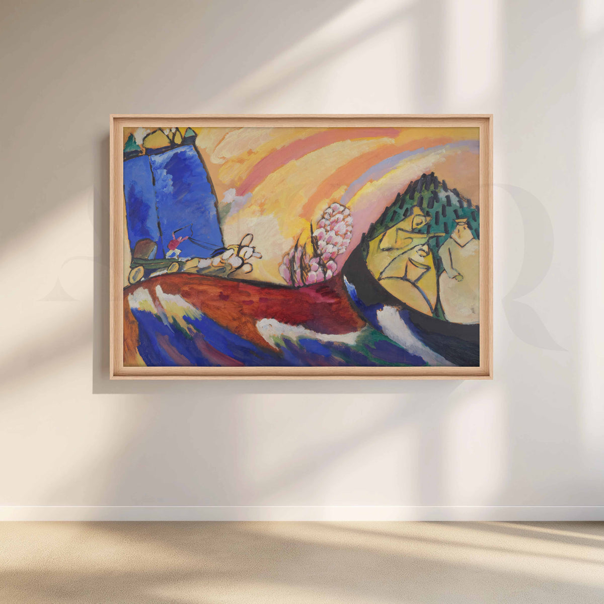 Colorful Abstract Village Landscape Canvas Artwork – Asha Art Studio – Image 5
