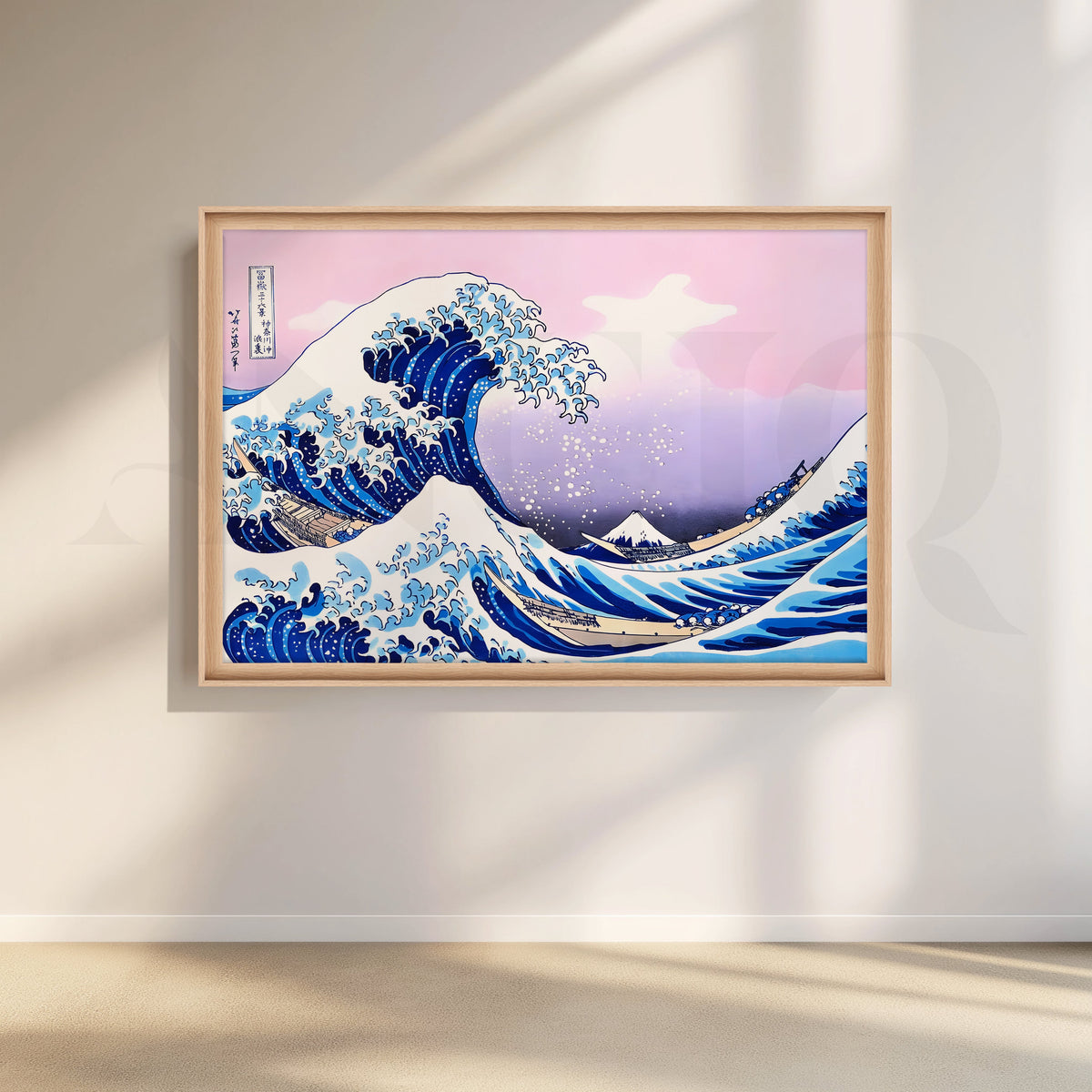 Pastel Great Wave Canvas Artwork – Asha Art Studio – Image 5
