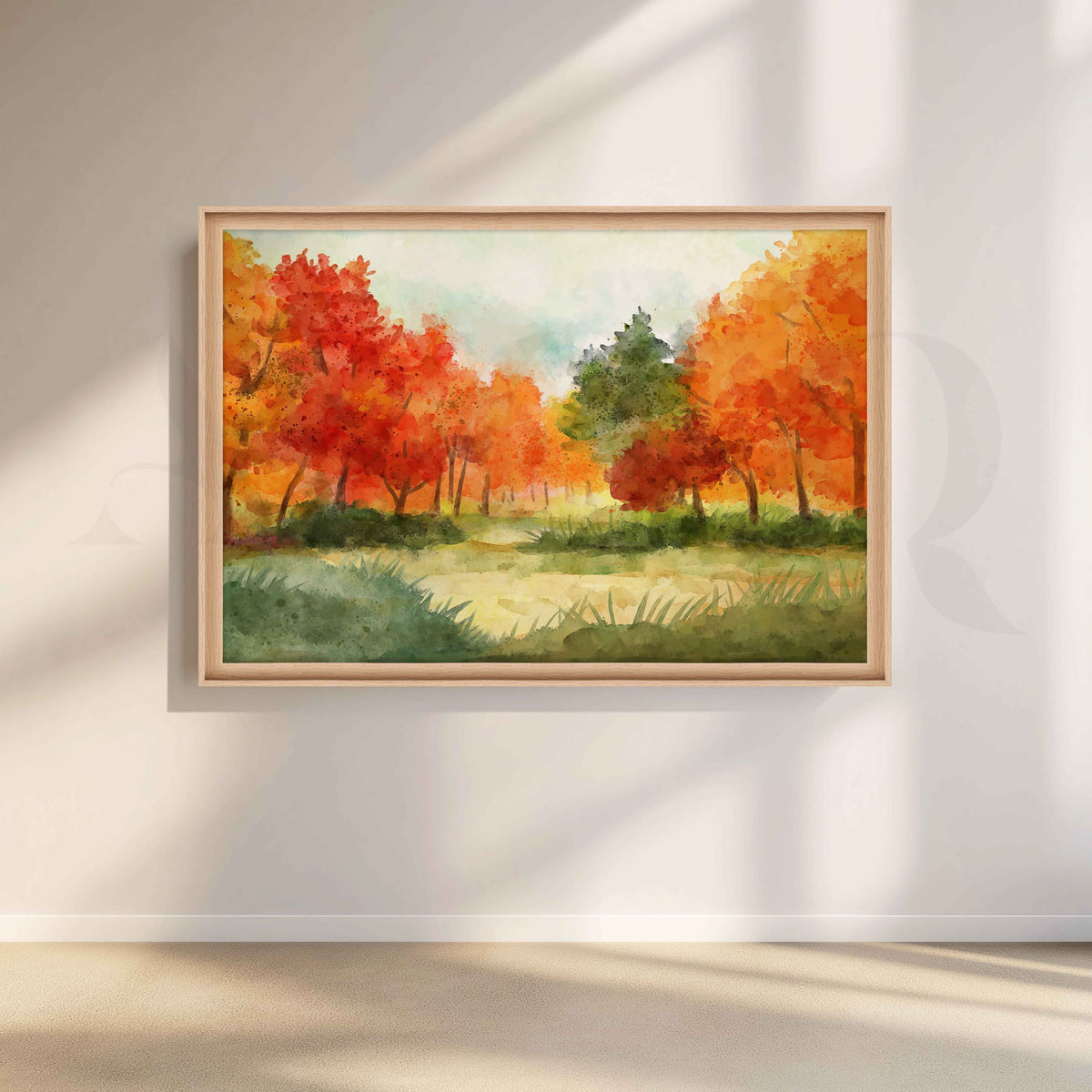 Autumn Garden Landscape Canvas Artwork – Asha Art Studio – Image 4