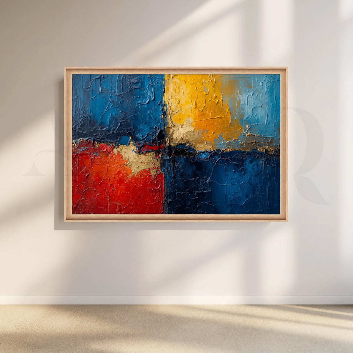 Multicolor Bold Textured Abstract Canvas Artwork – Asha Art Studio – Image 5