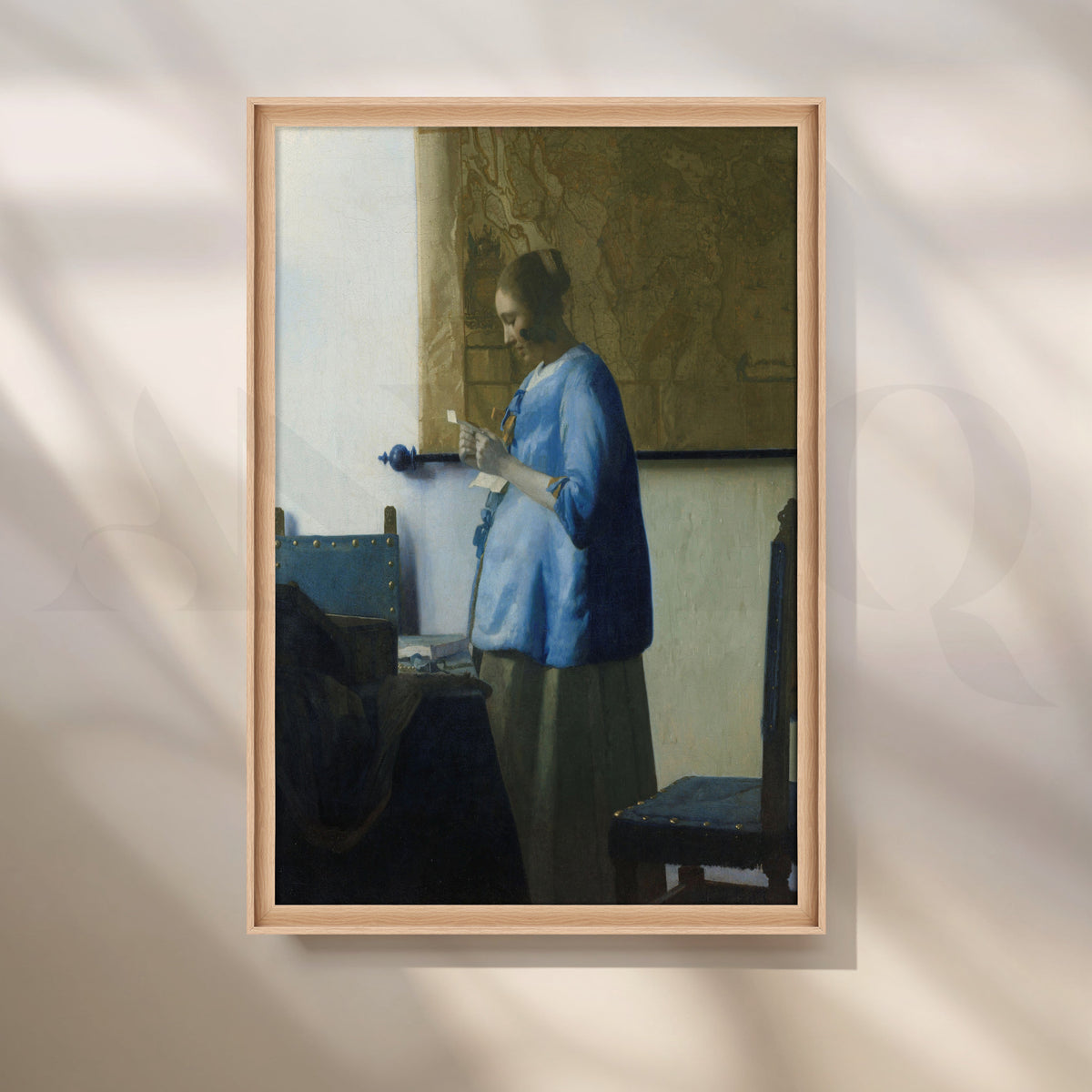 Reading a Letter by Vermeer Canvas Artwork – Asha Art Studio – Image 5