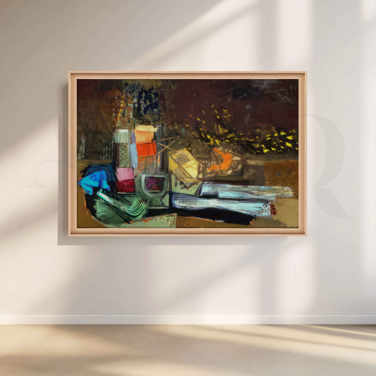 Moody Abstract Cityscape Canvas Artwork – Asha Art Studio – Image 5
