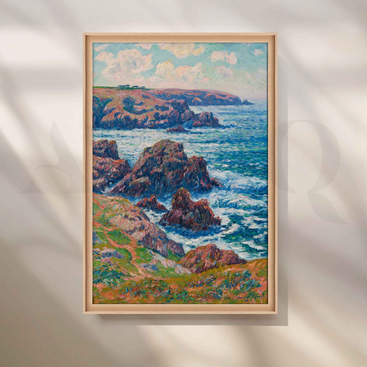 Henri Moret Rocky Coastal Seascape Canvas Artwork – Asha Art Studio – Image 5