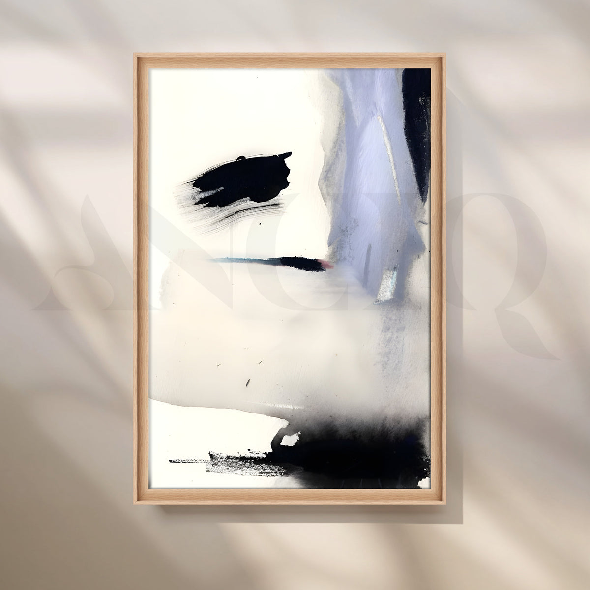 Black and Grey Abstract Canvas Artwork – Asha Art Studio – Image 5