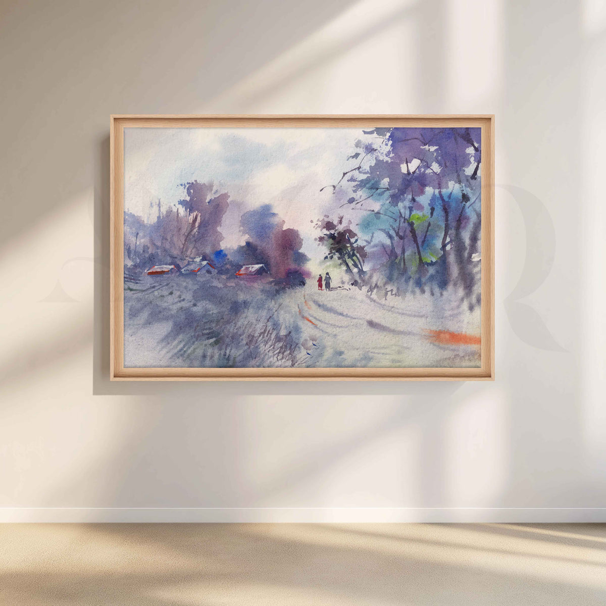 Misty Winter Road Canvas Artwork – Asha Art Studio – Image 5