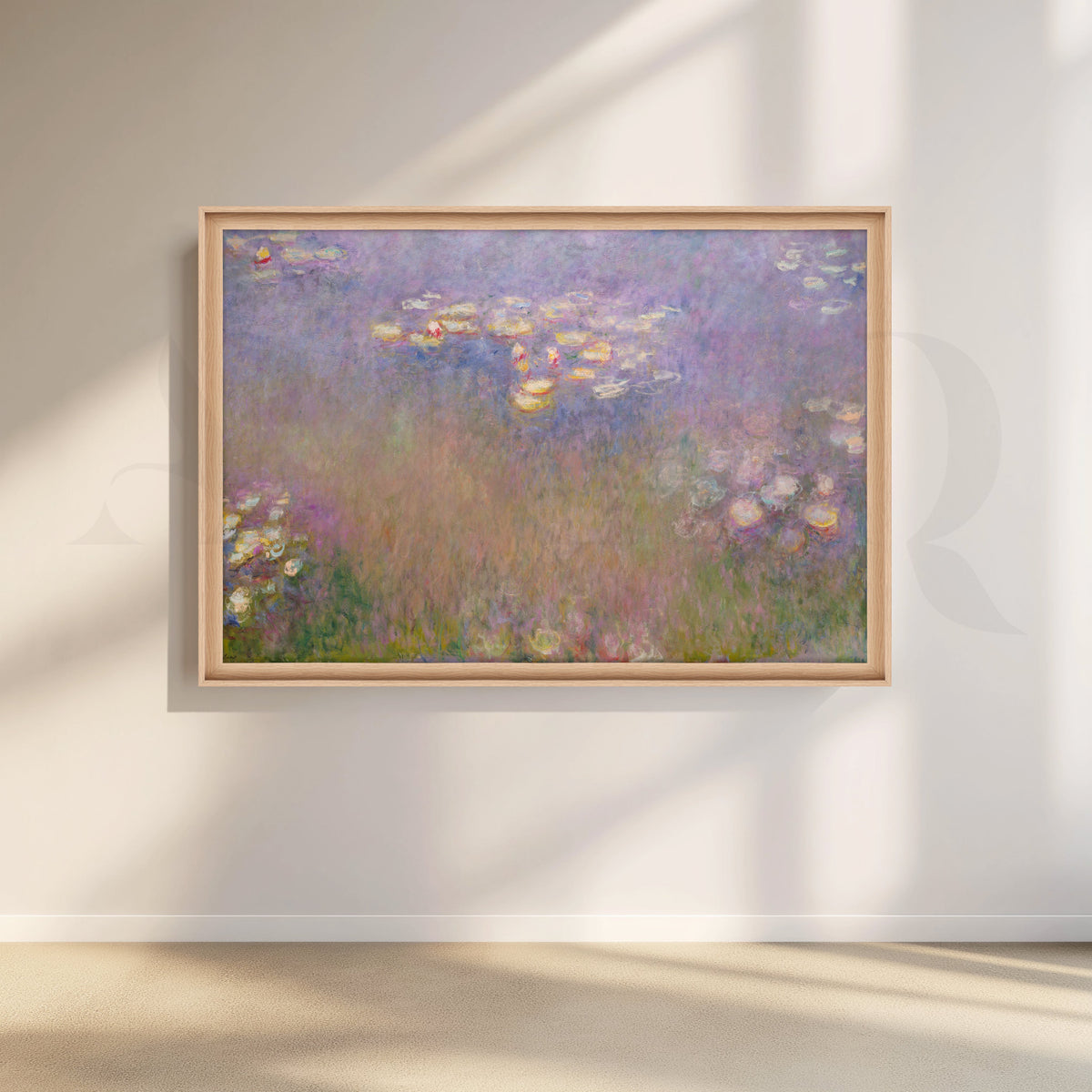 Water Lilies in Lavender Haze Canvas Artwork – Asha Art Studio – Image 5