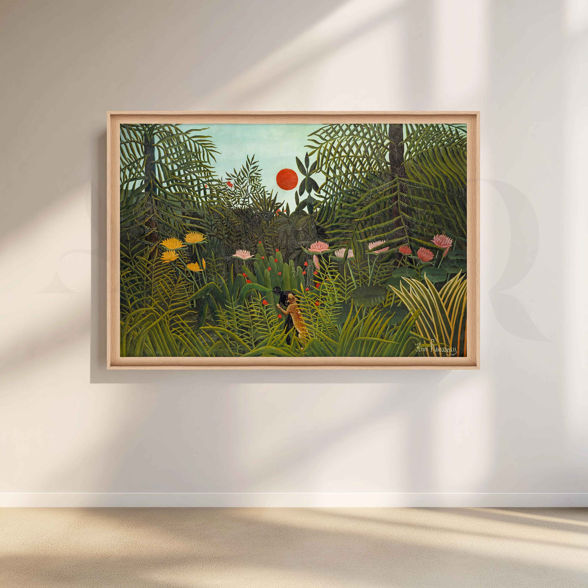 Tropical Jungle Landscape Folk Art Canvas Artwork – Asha Art Studio – Image 5