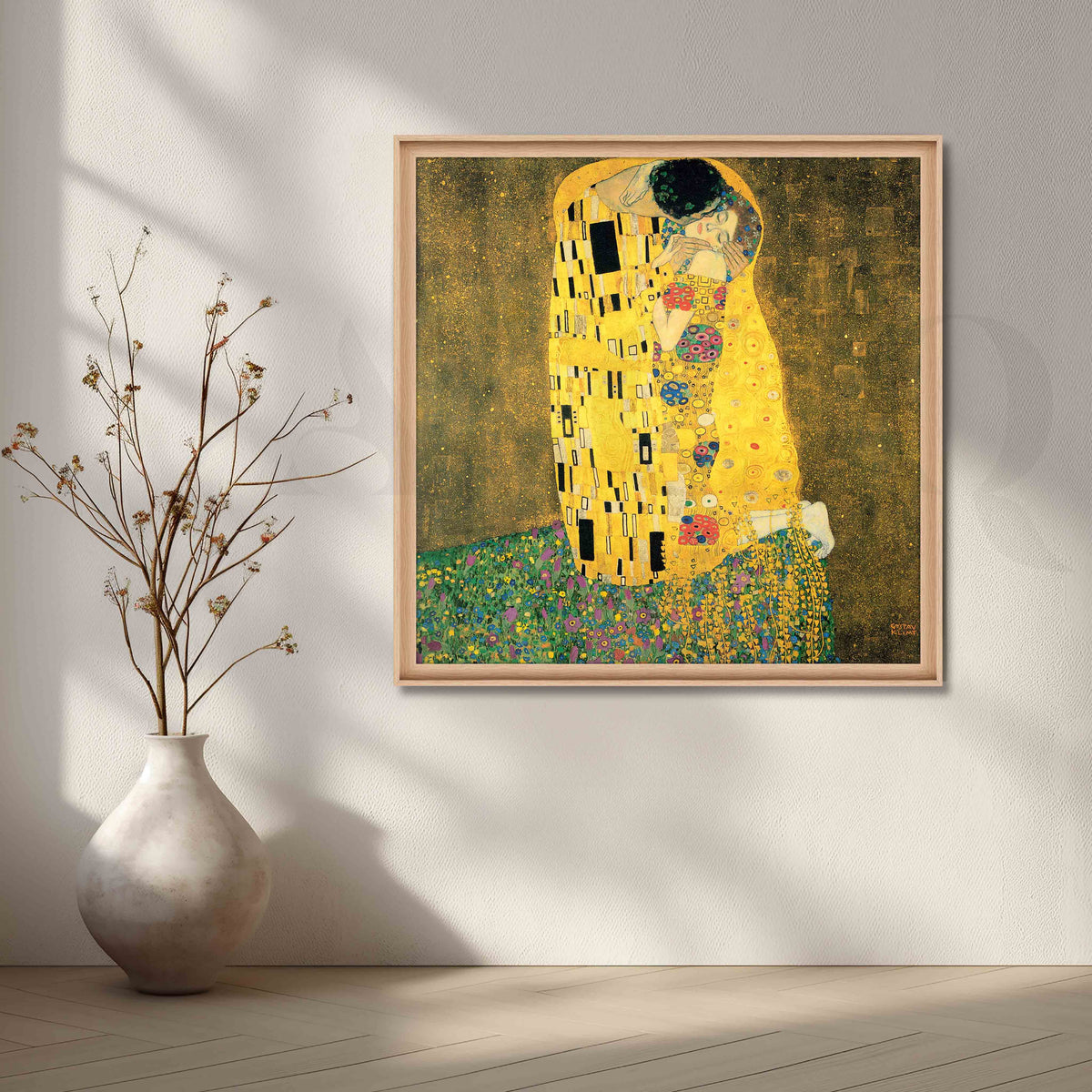 Gustav Klimt The Kiss Canvas Artwork – Asha Art Studio – Image 5