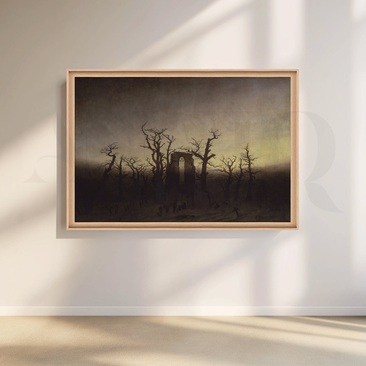 Gothic Ruin at Dusk Canvas Artwork – Asha Art Studio – Image 5