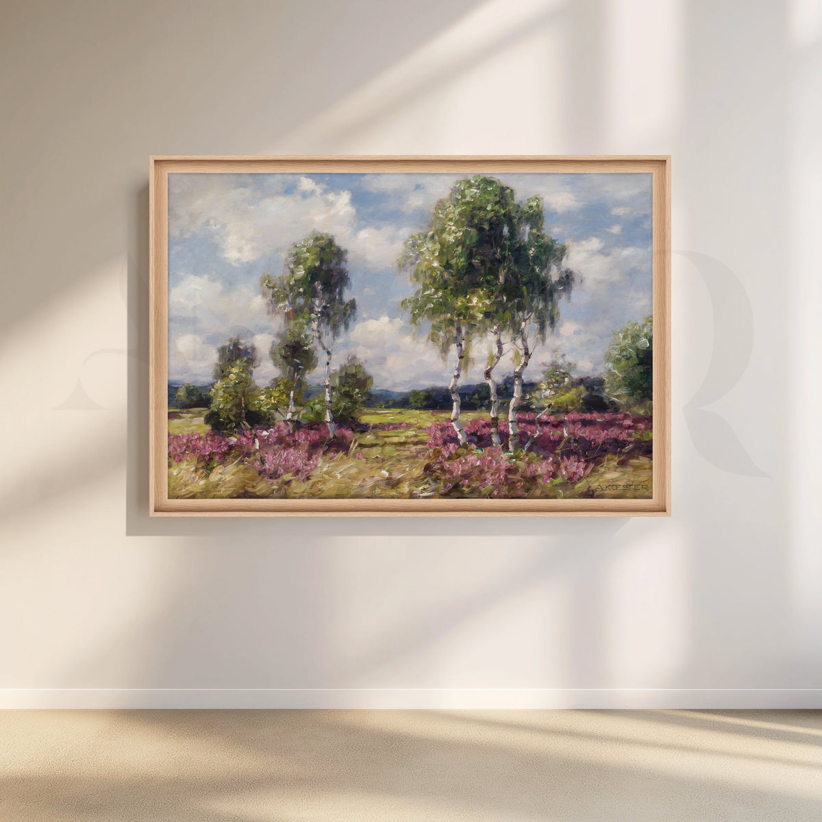 Misty Birch Meadow Canvas Artwork – Asha Art Studio – Image 5