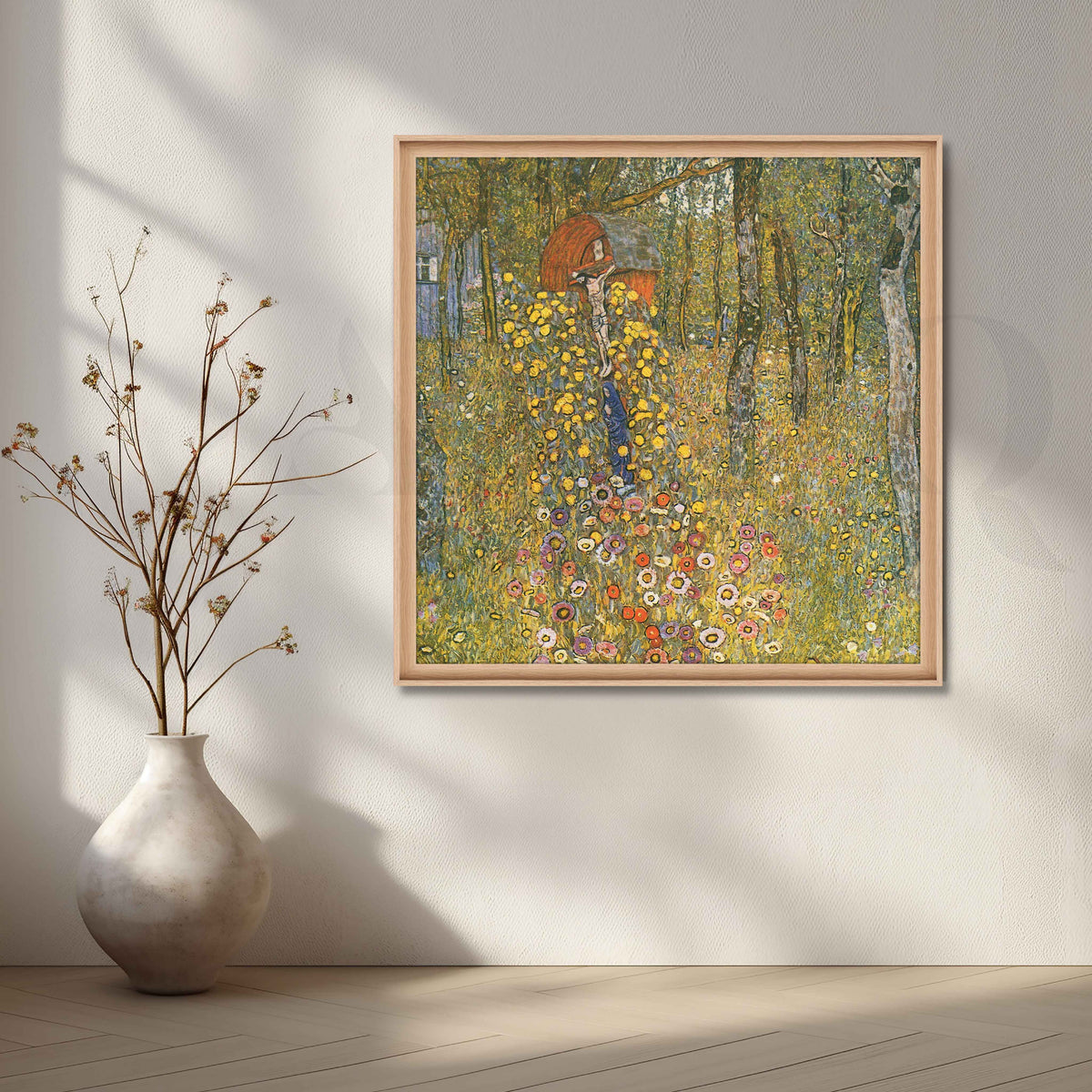 Gustav Klimt Garden Woman Floral Canvas Artwork – Asha Art Studio – Image 5