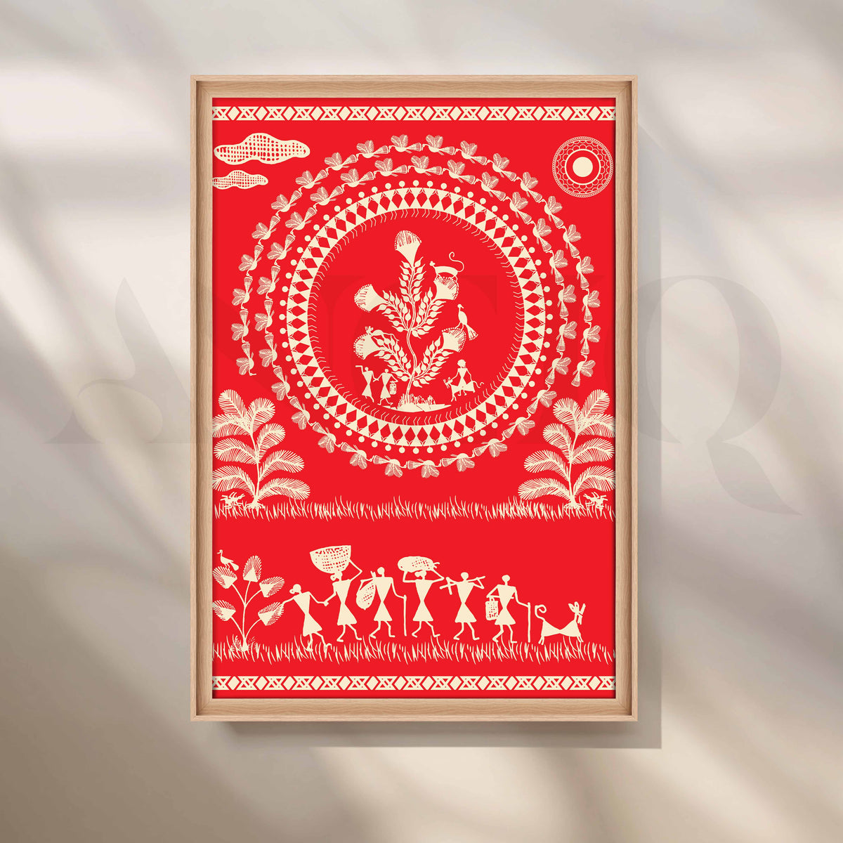 Warli Tree of Life Artwork – Asha Art Studio – Image 5