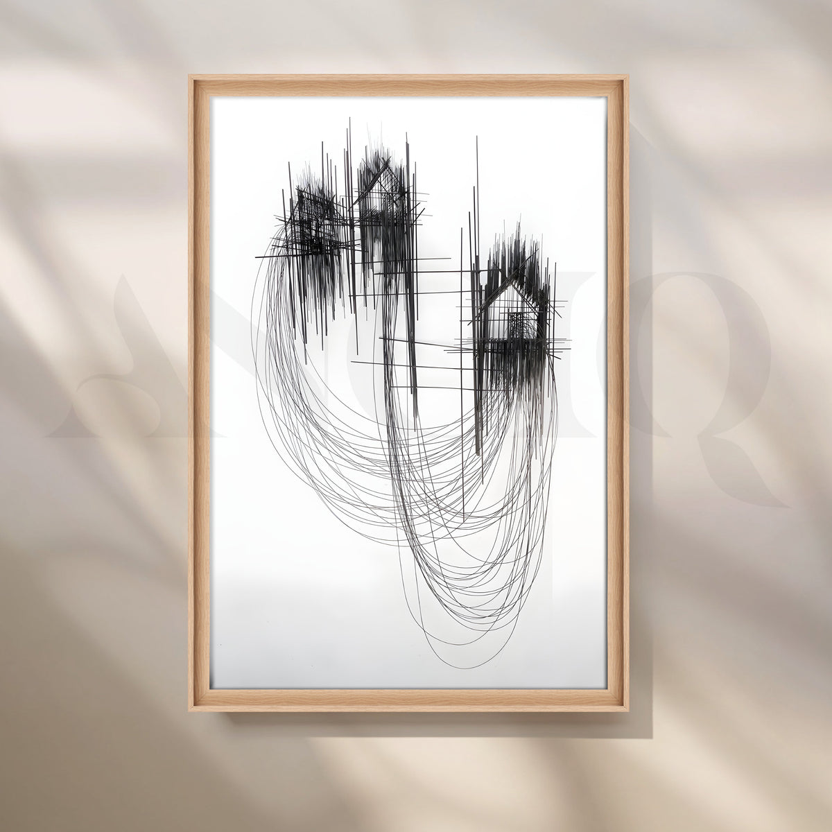 Black Line Architectura Canvas Artwork – Asha Art Studio – Image 5