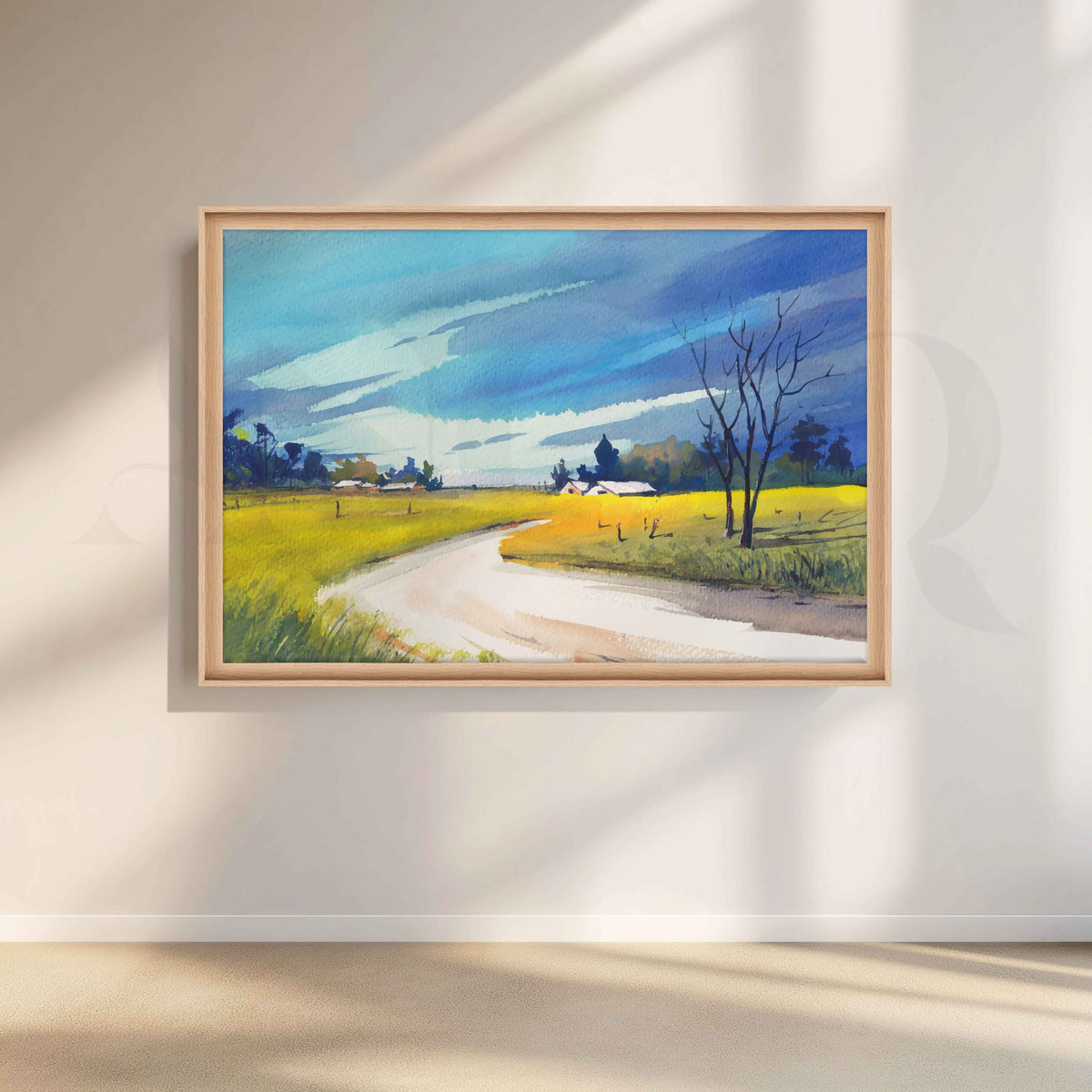 Countryside Road Landscape Canvas Artwork – Asha Art Studio – Image 5