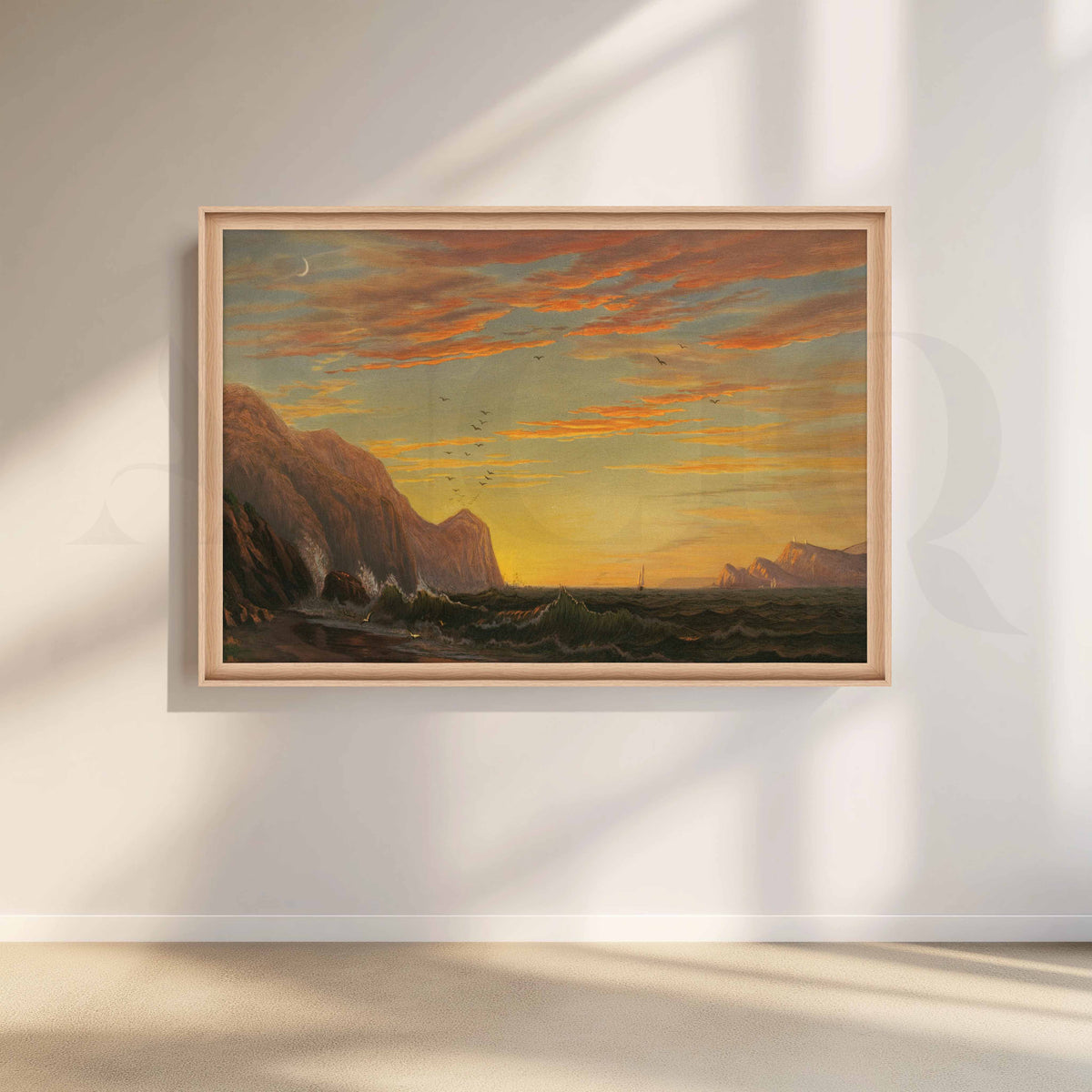 Sunset Coastal Seascape Canvas Artwork – Asha Art Studio – Image 5