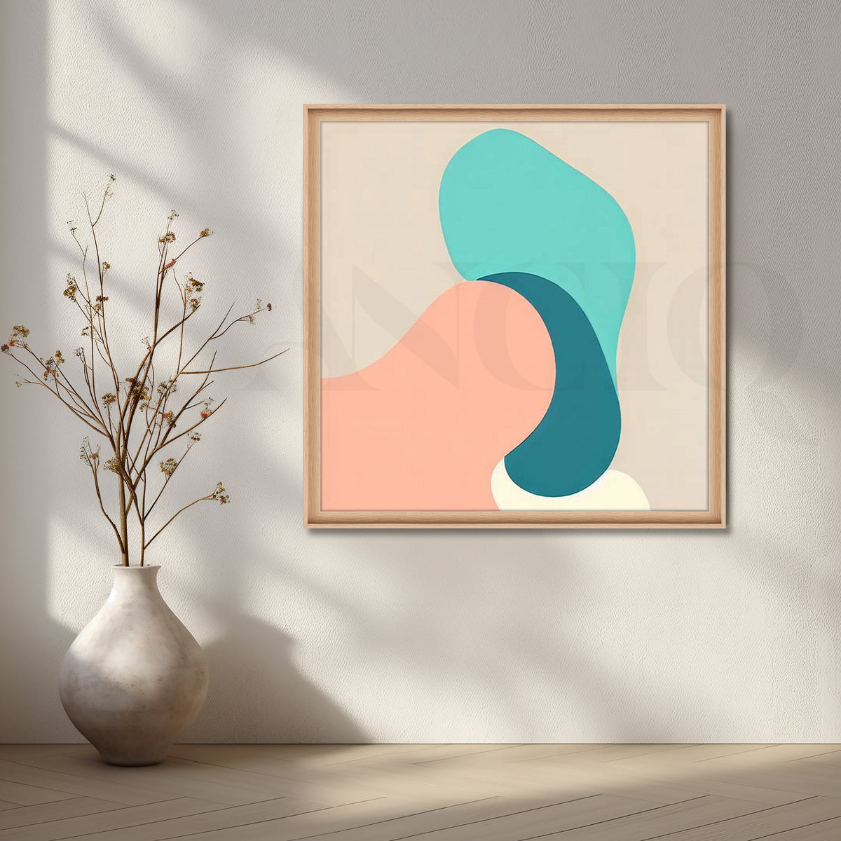 Abstract Shapes in Pastel Harmony – Asha Art Studio – Image 5