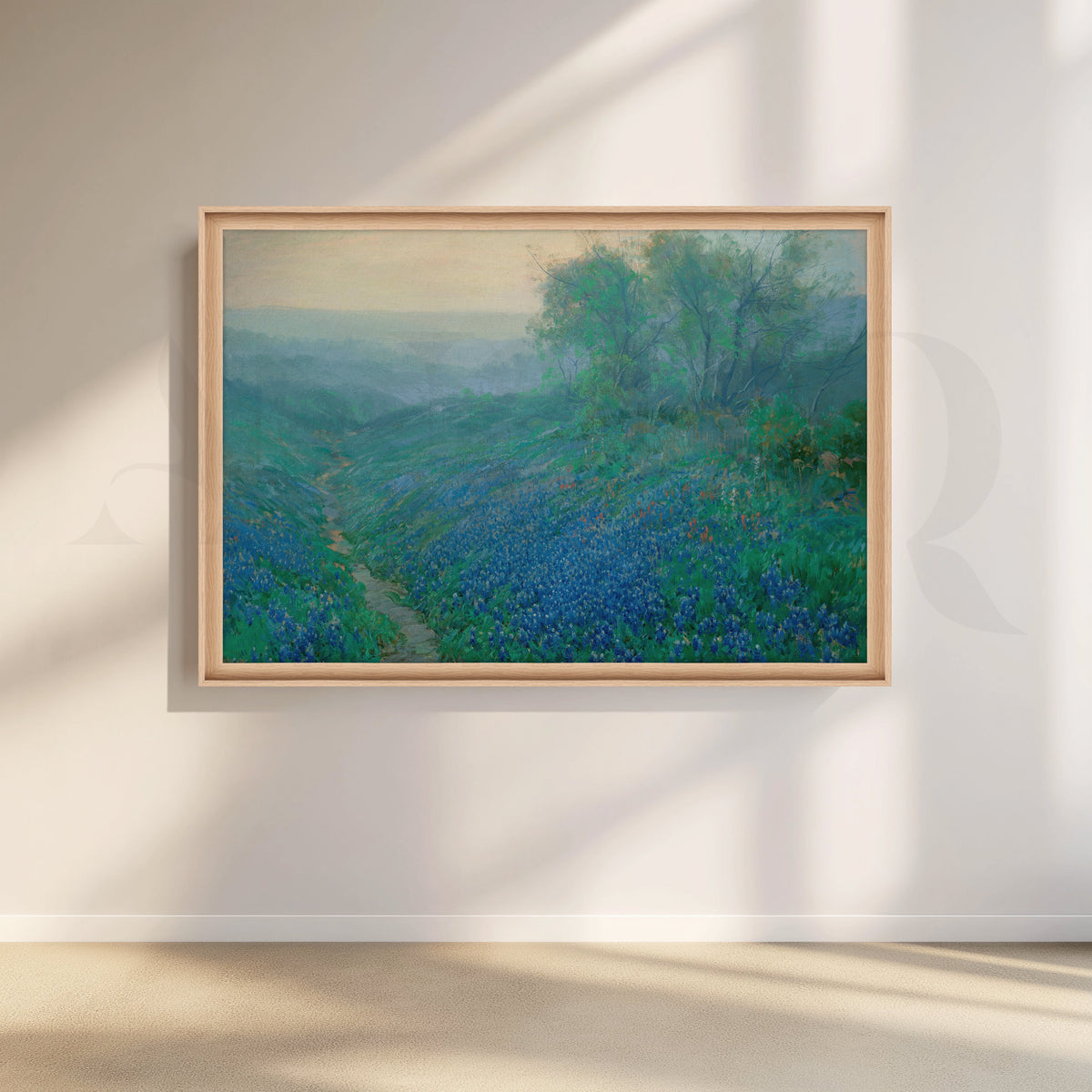Blue Wildflower Meadow Canvas Artwork – Asha Art Studio – Image 5