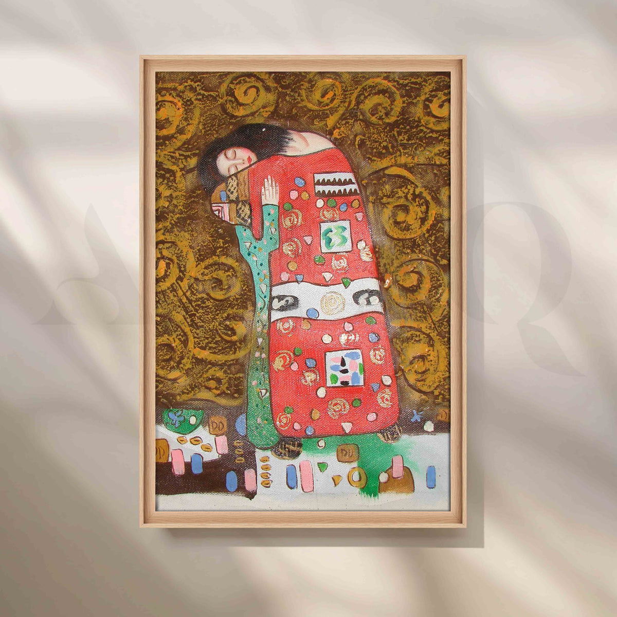 Gustav Klimt Motherly Embrace Canvas Artwork – Asha Art Studio – Image 5