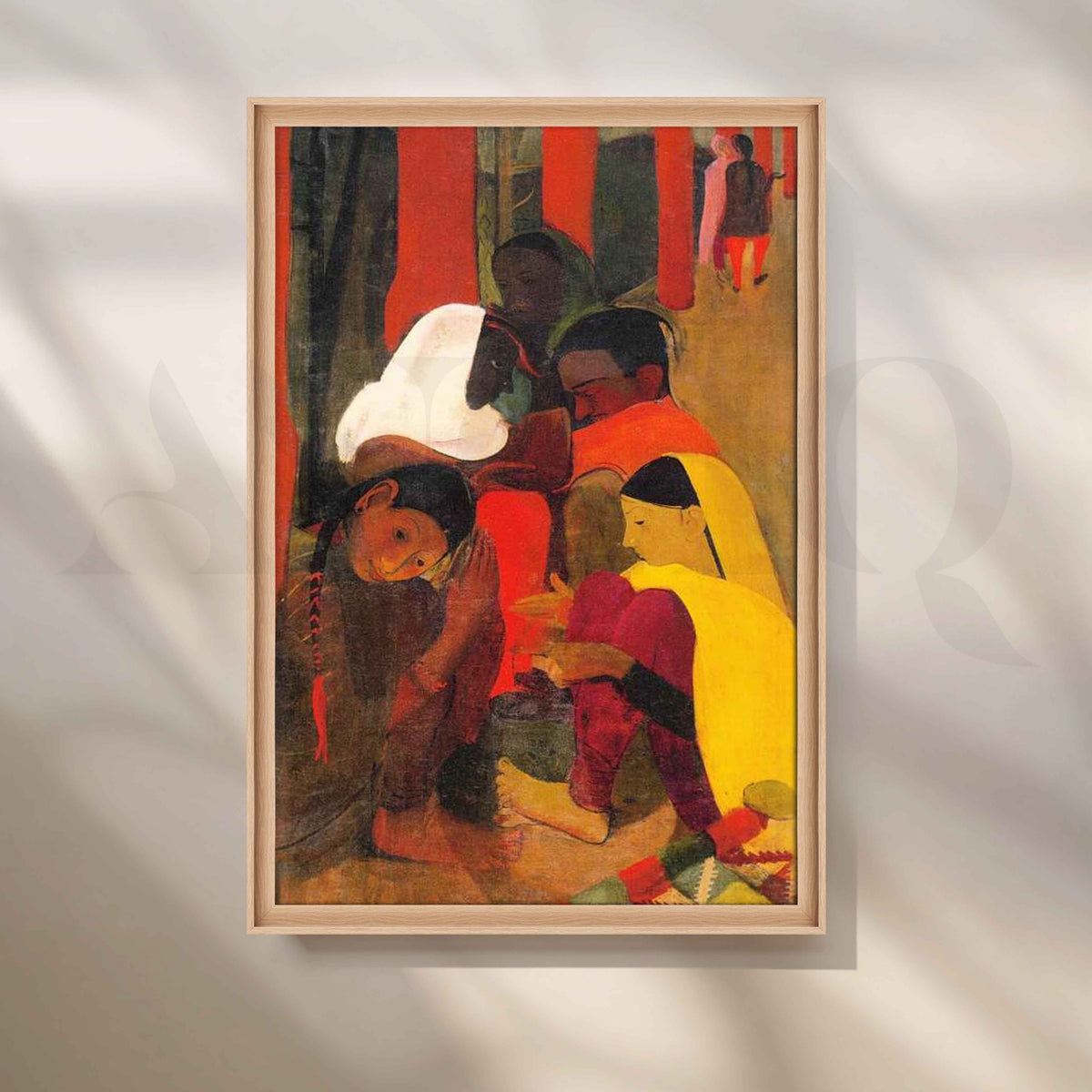 Brahmacharis by Amrita Sher-Gil Canvas Artwork – Asha Art Studio – Image 5