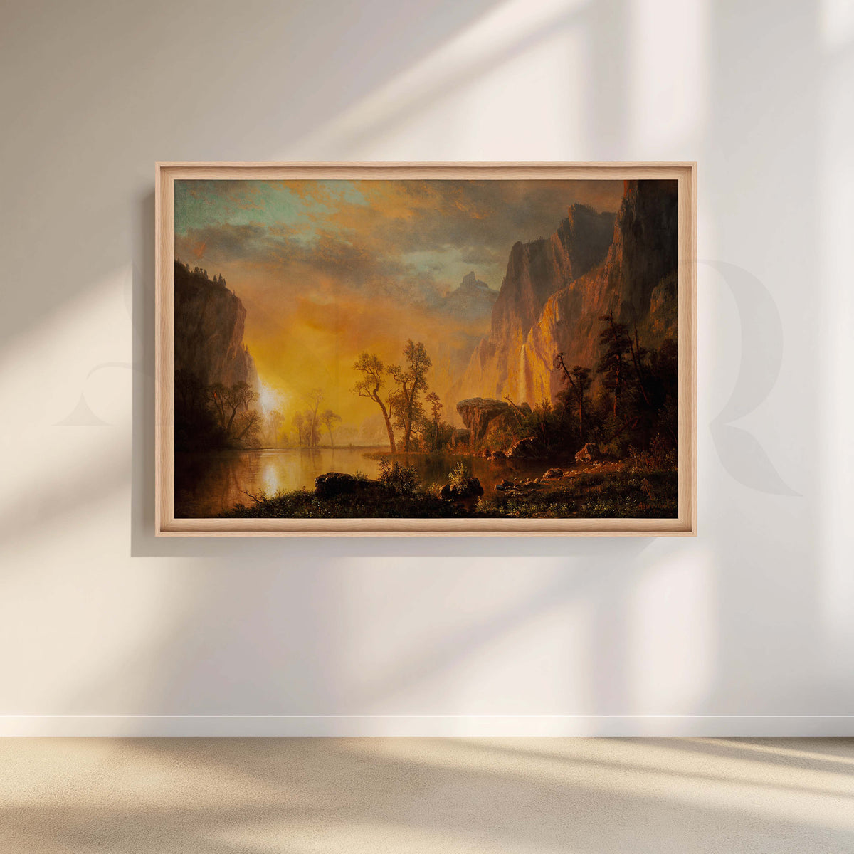 Golden Sunset Mountain Landscape Canvas Artwork – Asha Art Studio – Image 5