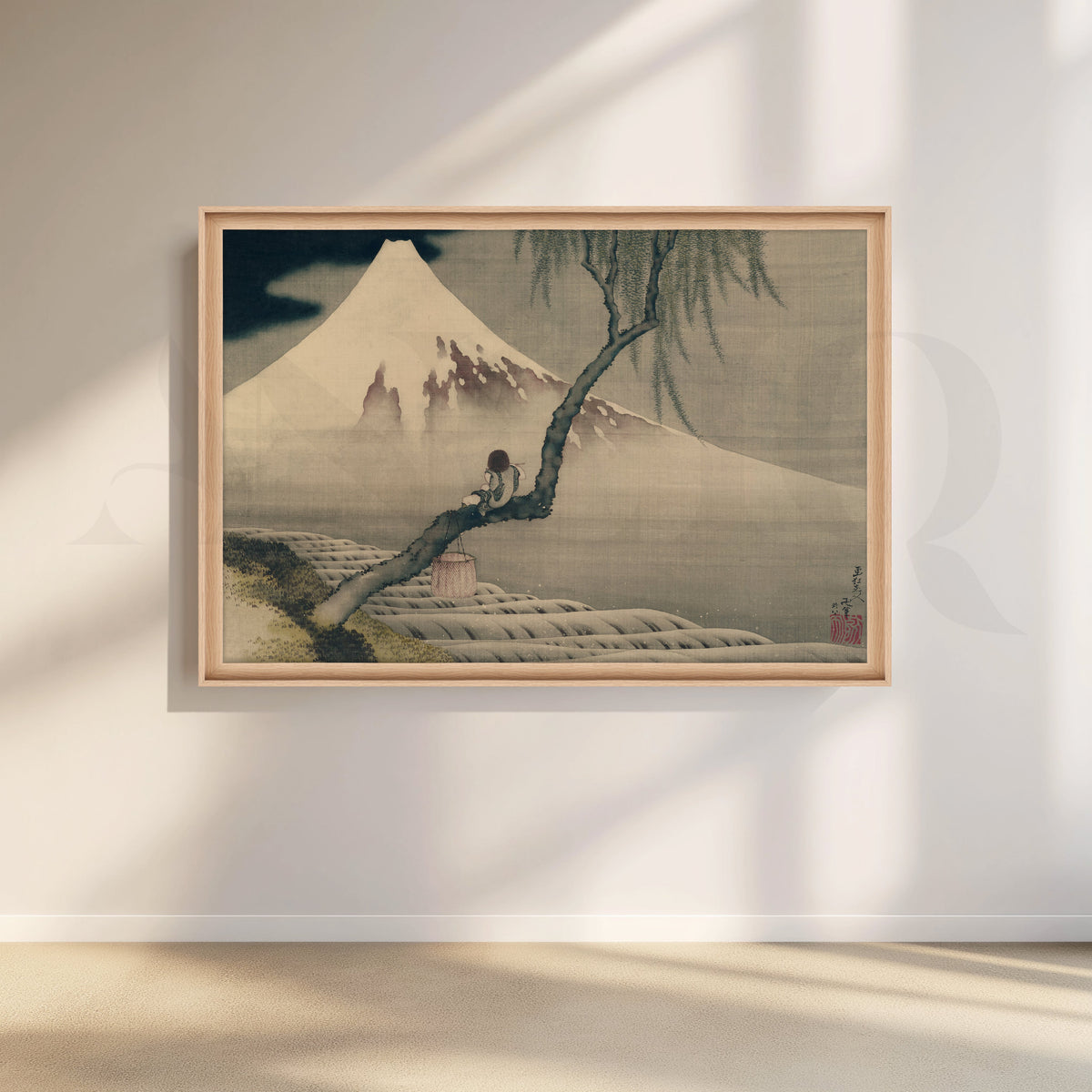 Willow & Fuji in Morning Mist Canvas Artwork – Asha Art Studio – Image 5