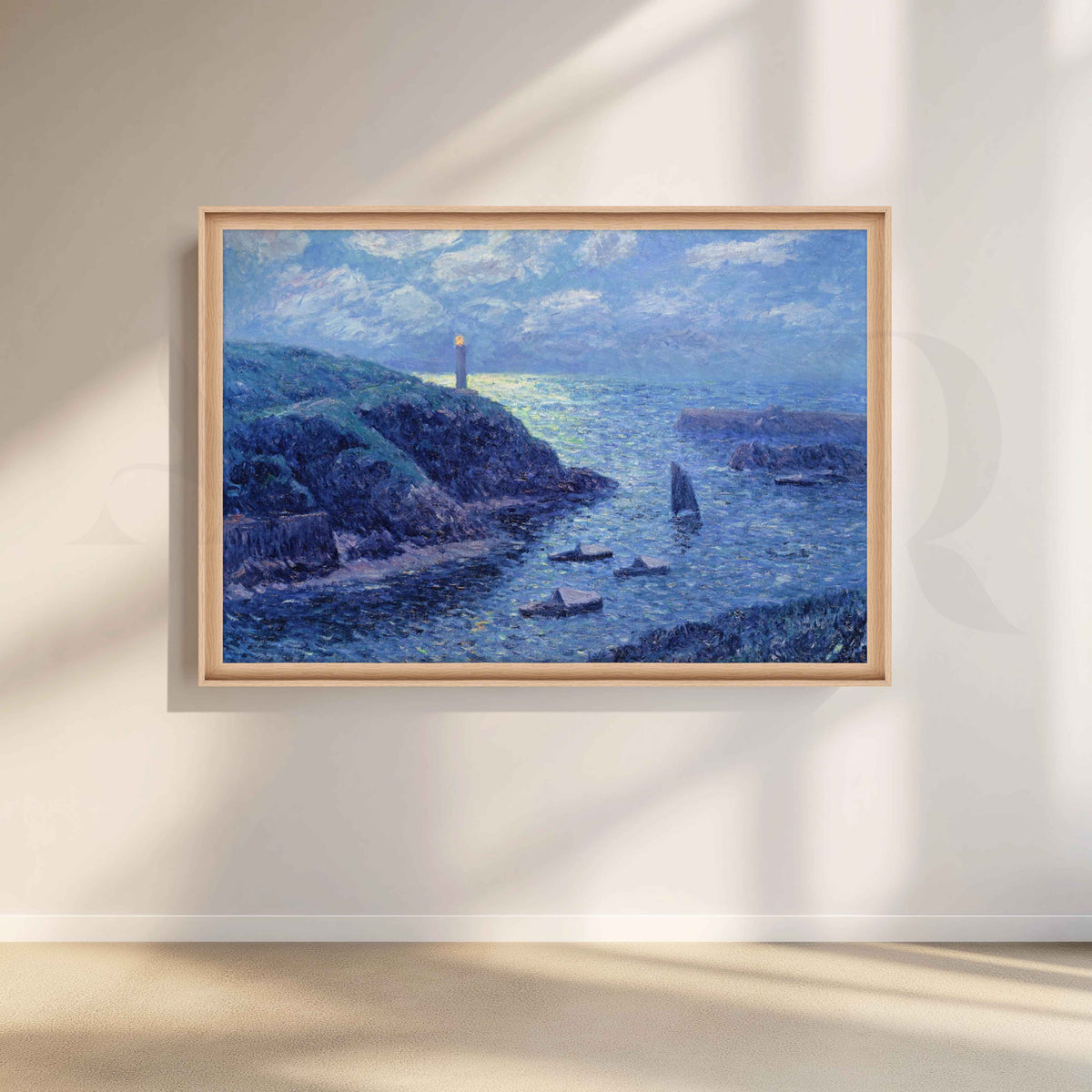Henri Moret Lighthouse Seascape Canvas Artwork – Asha Art Studio – Image 5