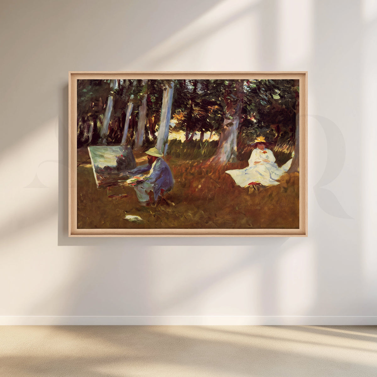 Monet Painting Outdoors Canvas Artwork – Asha Art Studio – Image 5