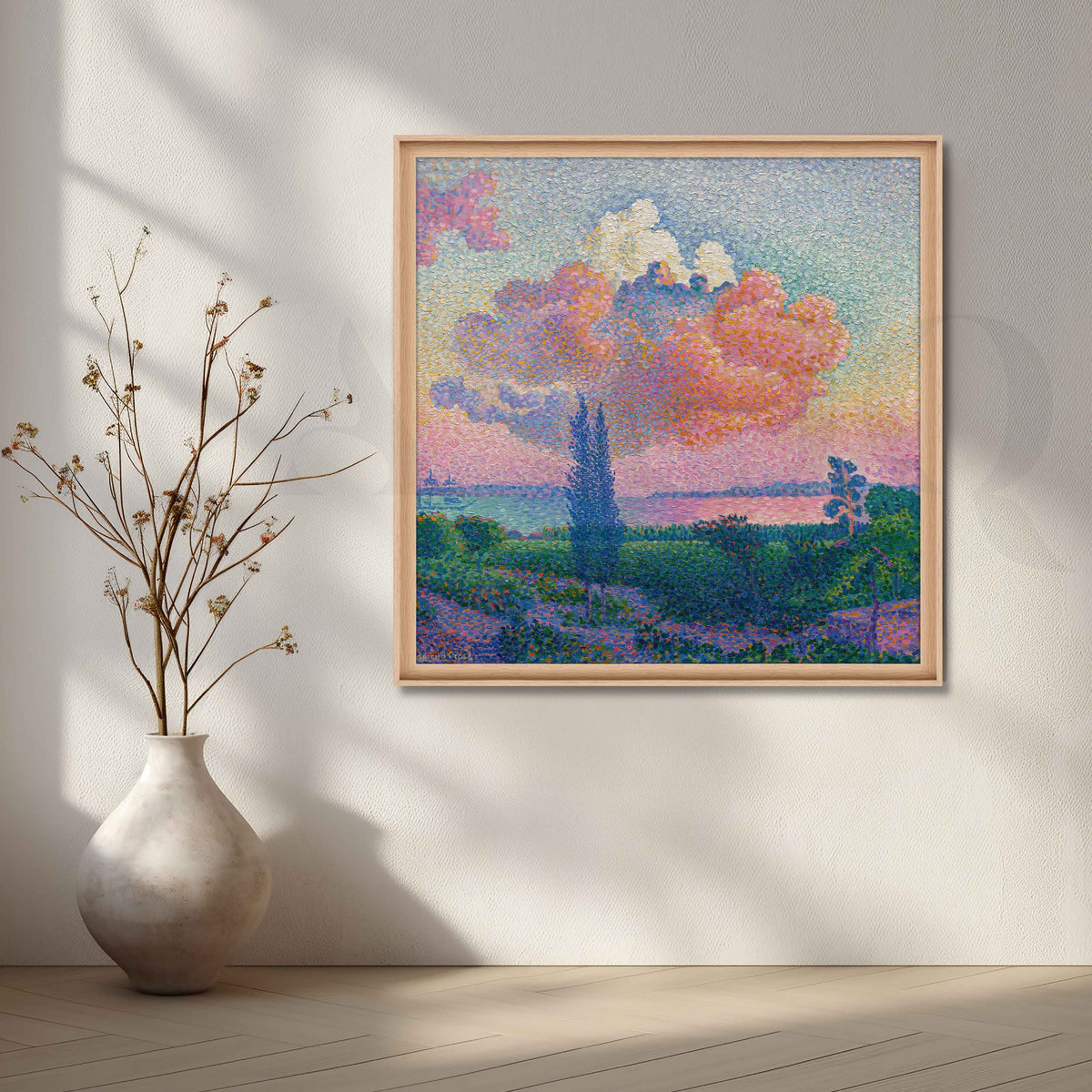 Pastel Lake Sunset Canvas Artwork – Asha Art Studio – Image 5