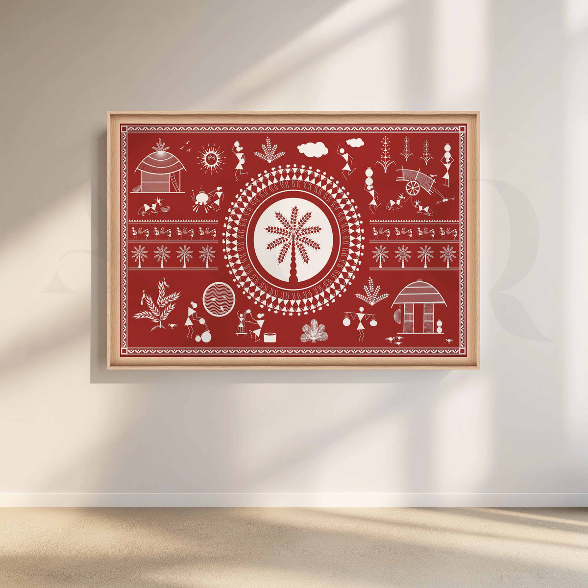Tribal Tree of Life Folk Canvas Artwork – Asha Art Studio – Image 5