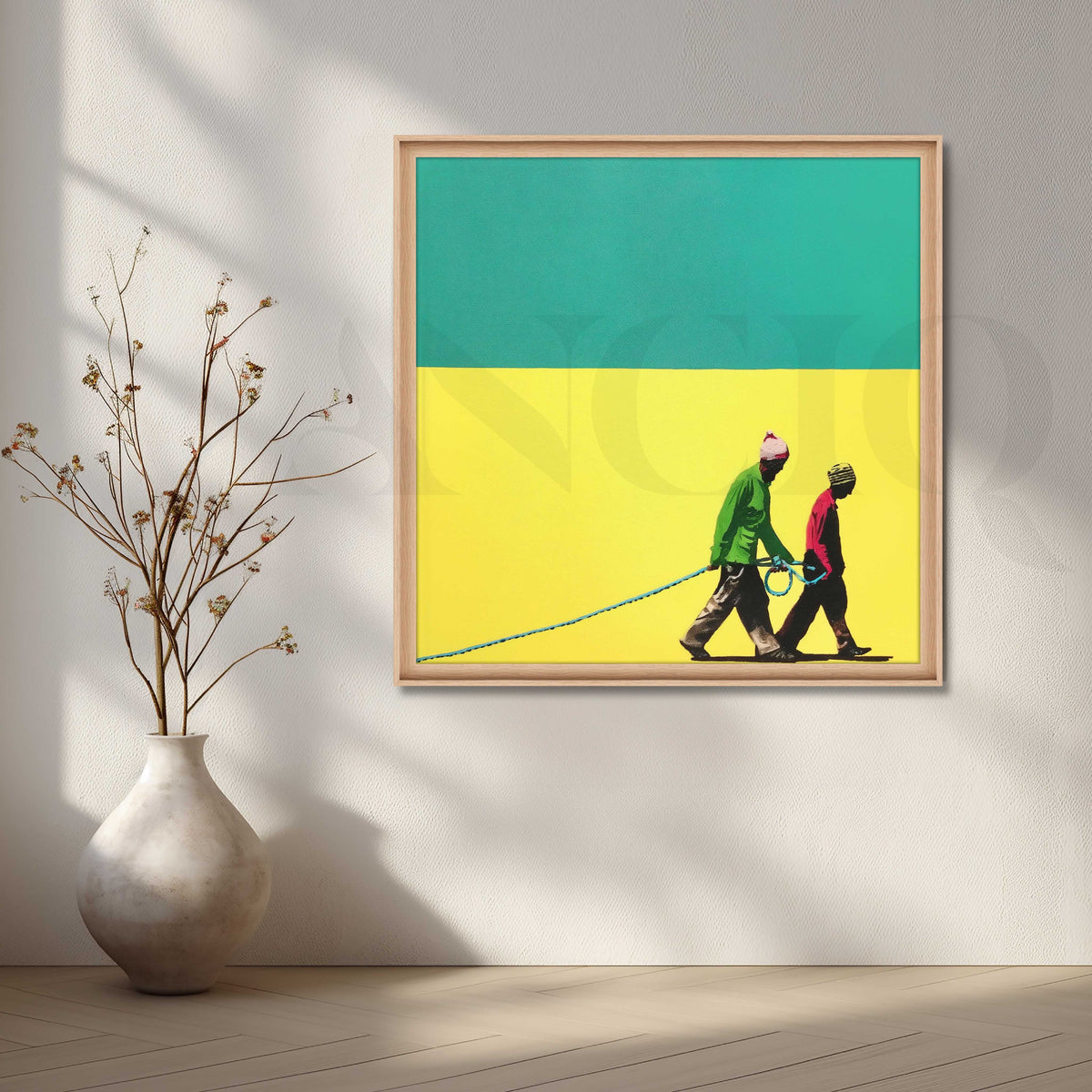 Contemporary Human Silhouette Canvas Artwork – Asha Art Studio – Image 5