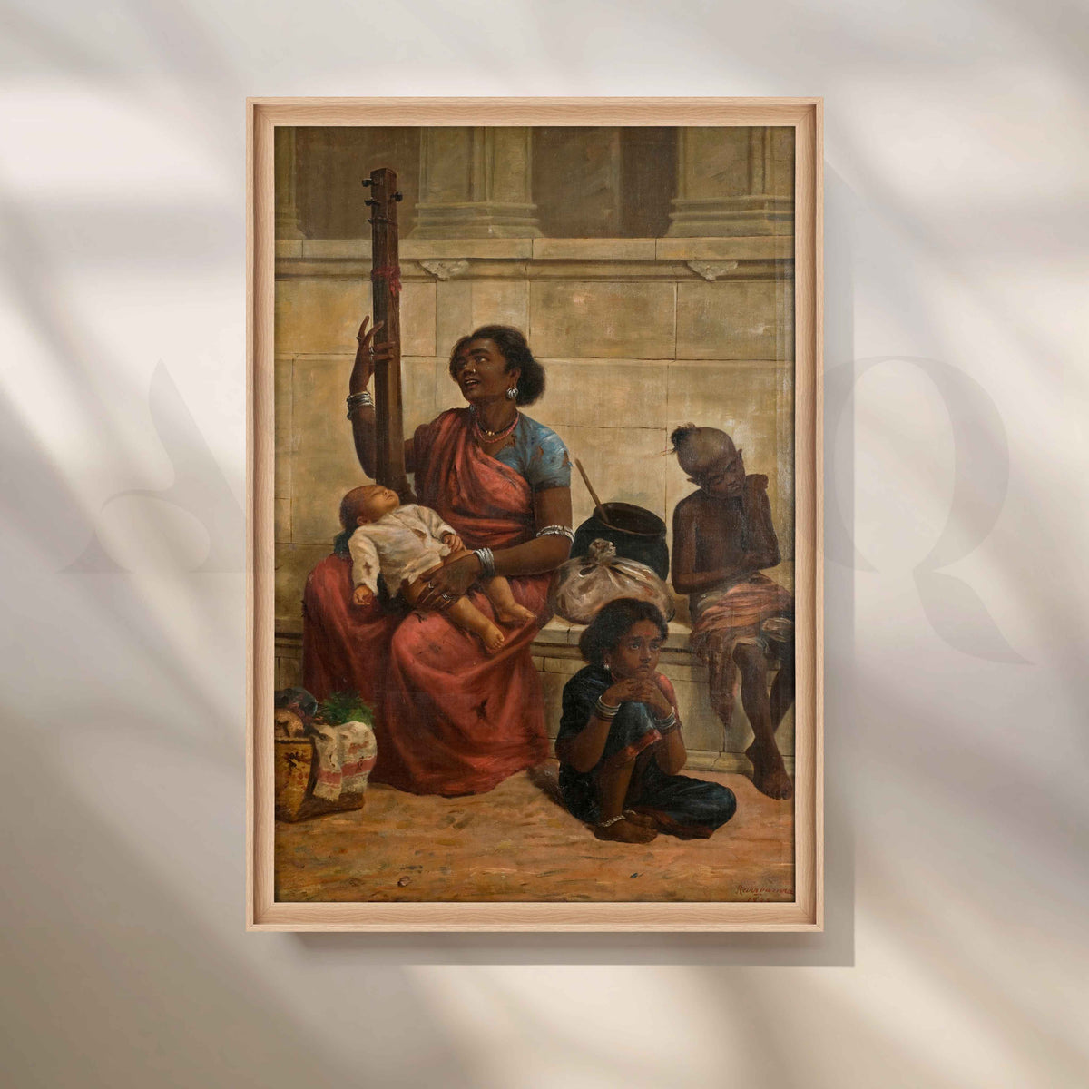 Gypsies of South India by Raja Ravi Varma Canvas Artwork – Asha Art Studio – Image 5