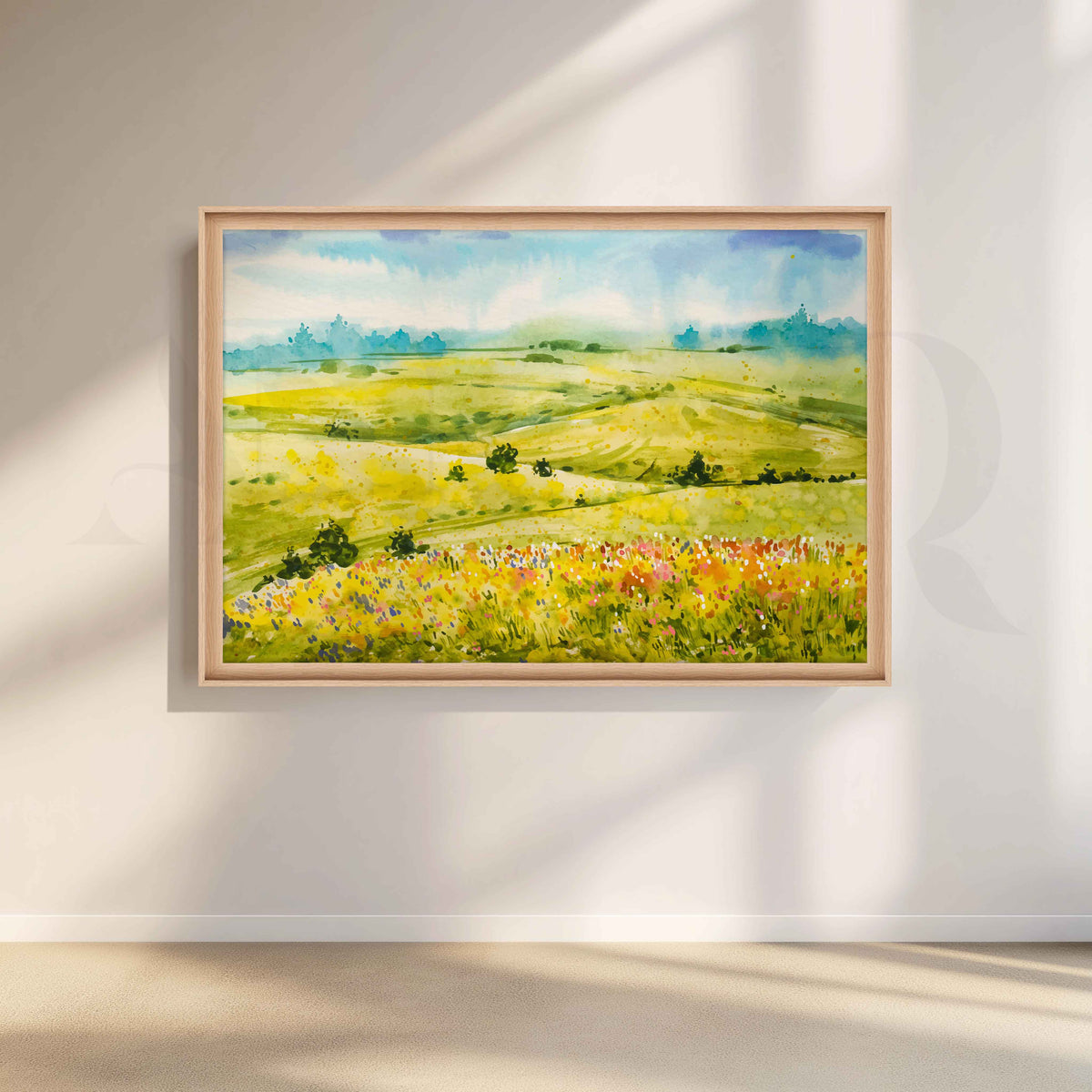 Meadow Fields Landscape Canvas Artwork – Asha Art Studio – Image 5