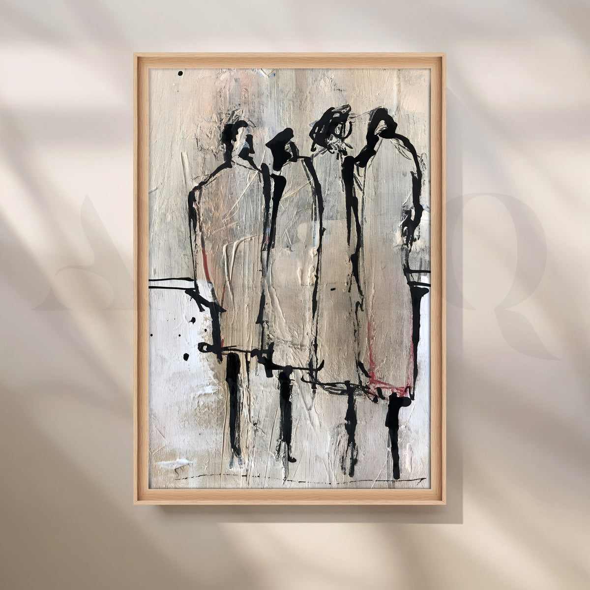 Contemporary Textured Figurative Canvas Artwork – Asha Art Studio – Image 5