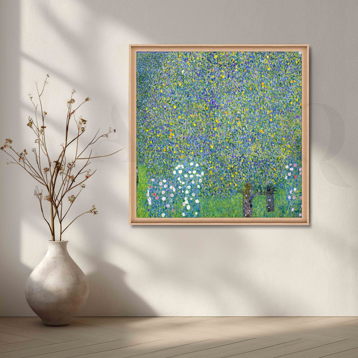 Gustav Klimt Green Garden Floral Canvas Artwork – Asha Art Studio – Image 5
