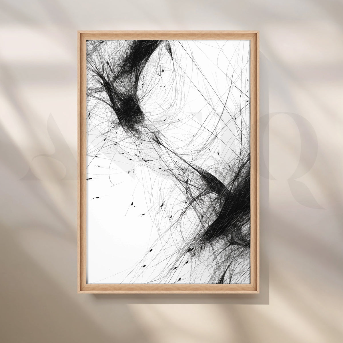 Ink Motion Abstract Canvas Artwork – Asha Art Studio – Image 5