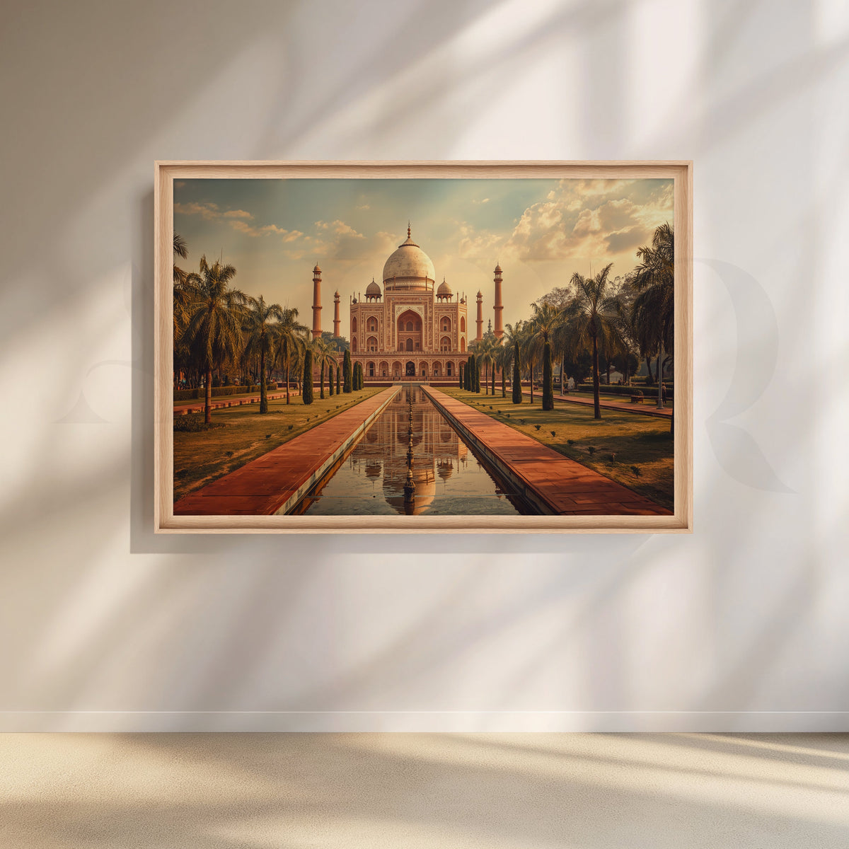 Taj Mahal Garden View Canvas Artwork – Asha Art Studio – Image 5