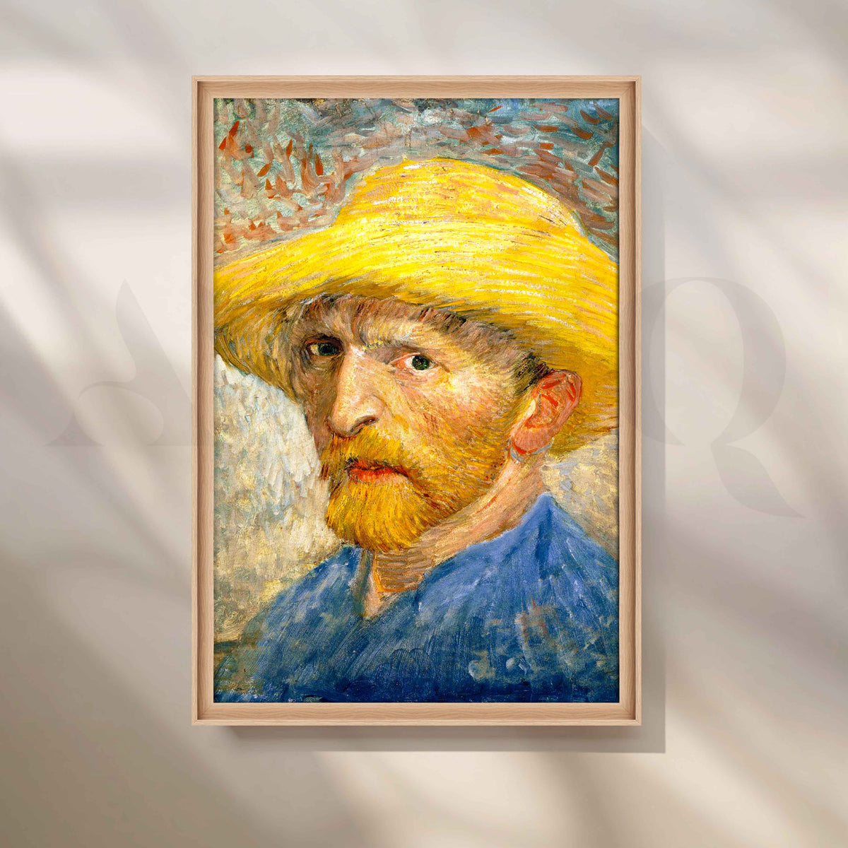 Straw Hat Artist Portrait Canvas Artwork – Asha Art Studio – Image 5