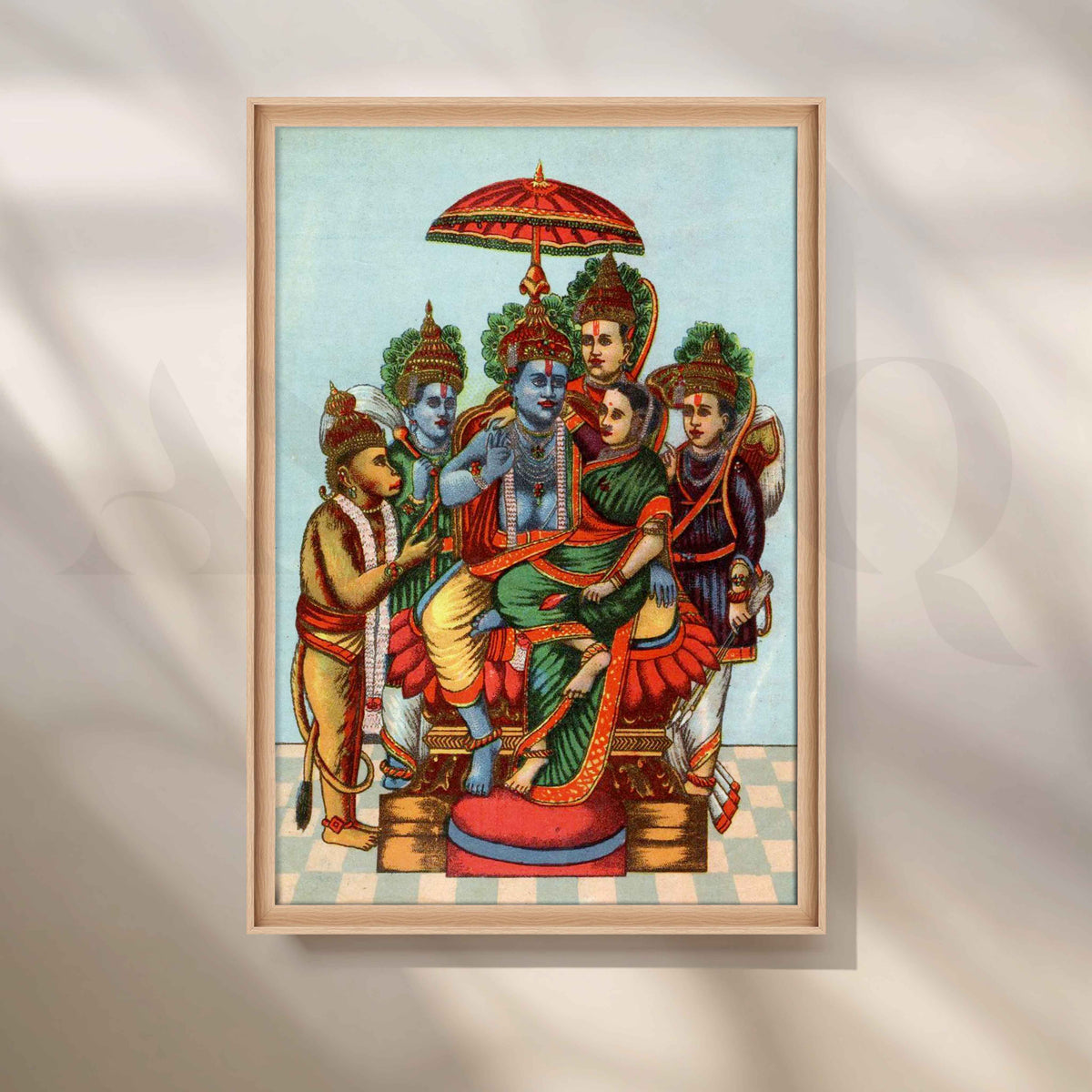 Sri Rama Pattabhishek by Raja Ravi Varma – Asha Art Studio – Image 5